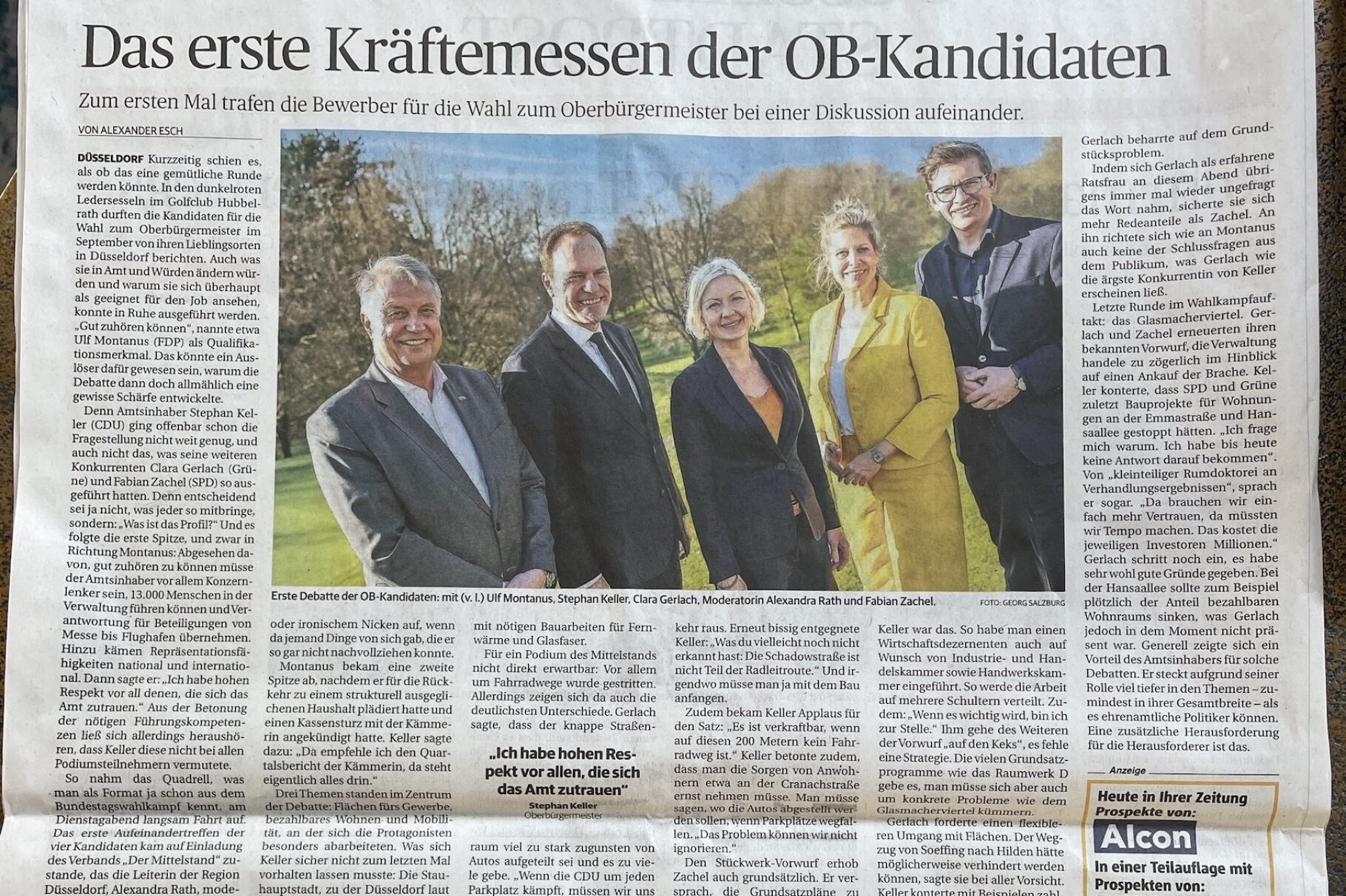 Bericht RP zur Veranstaltung anlässlich der OB-Wahl Düsseldorf 2025