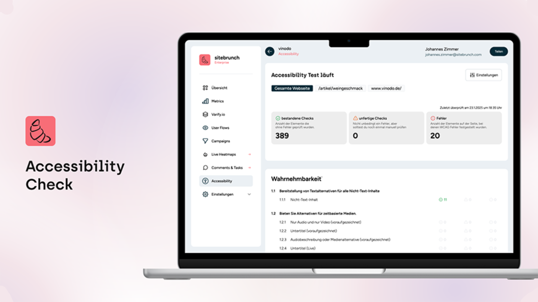 Accessibility Check sitebrunch