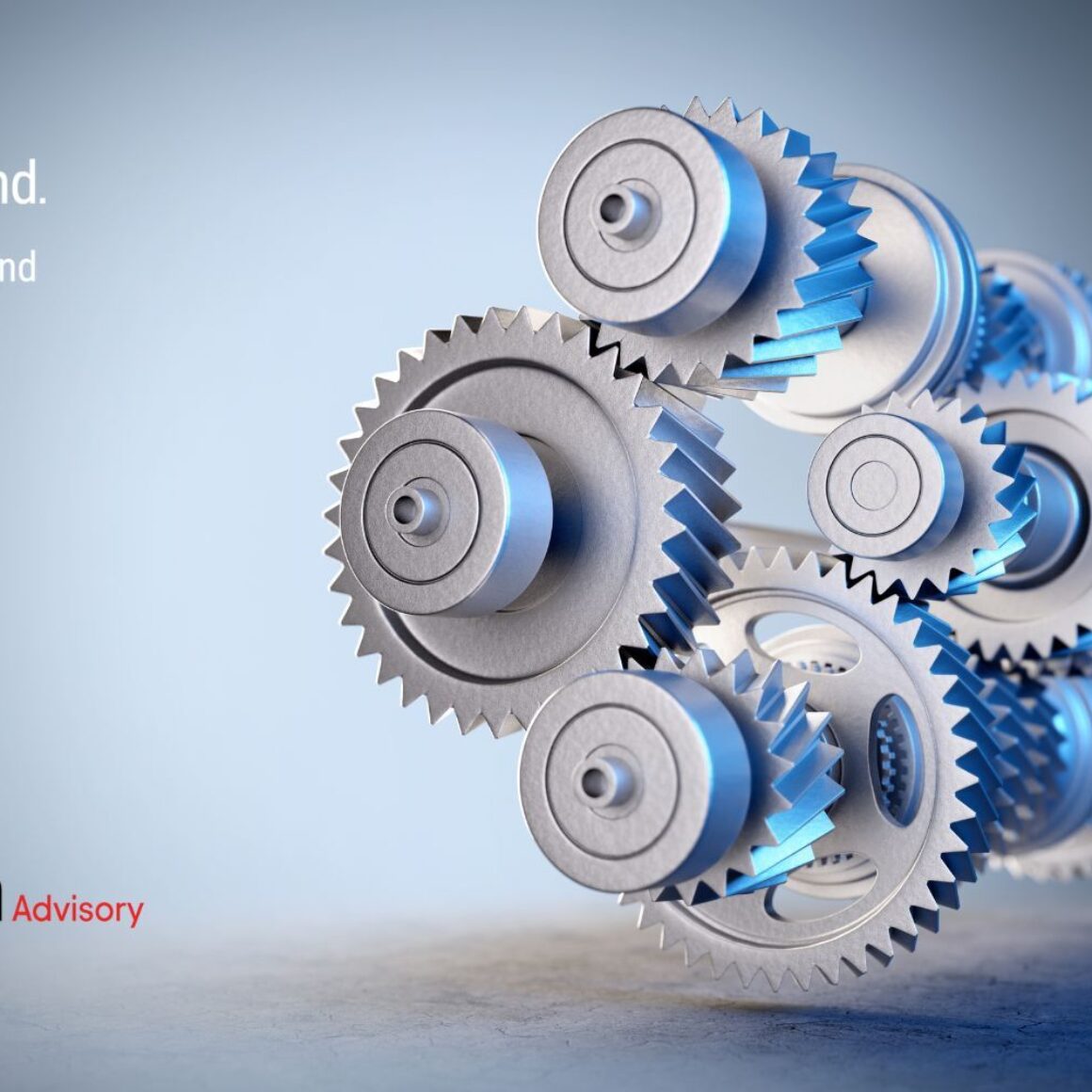 Zahnräder vor grauem hintergrund, Logos BVMW und Opexa