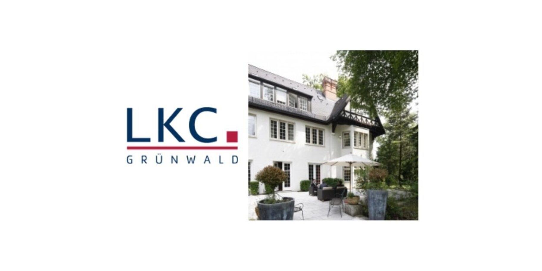 LKC Logo mit Bild von Villa in Grünwald