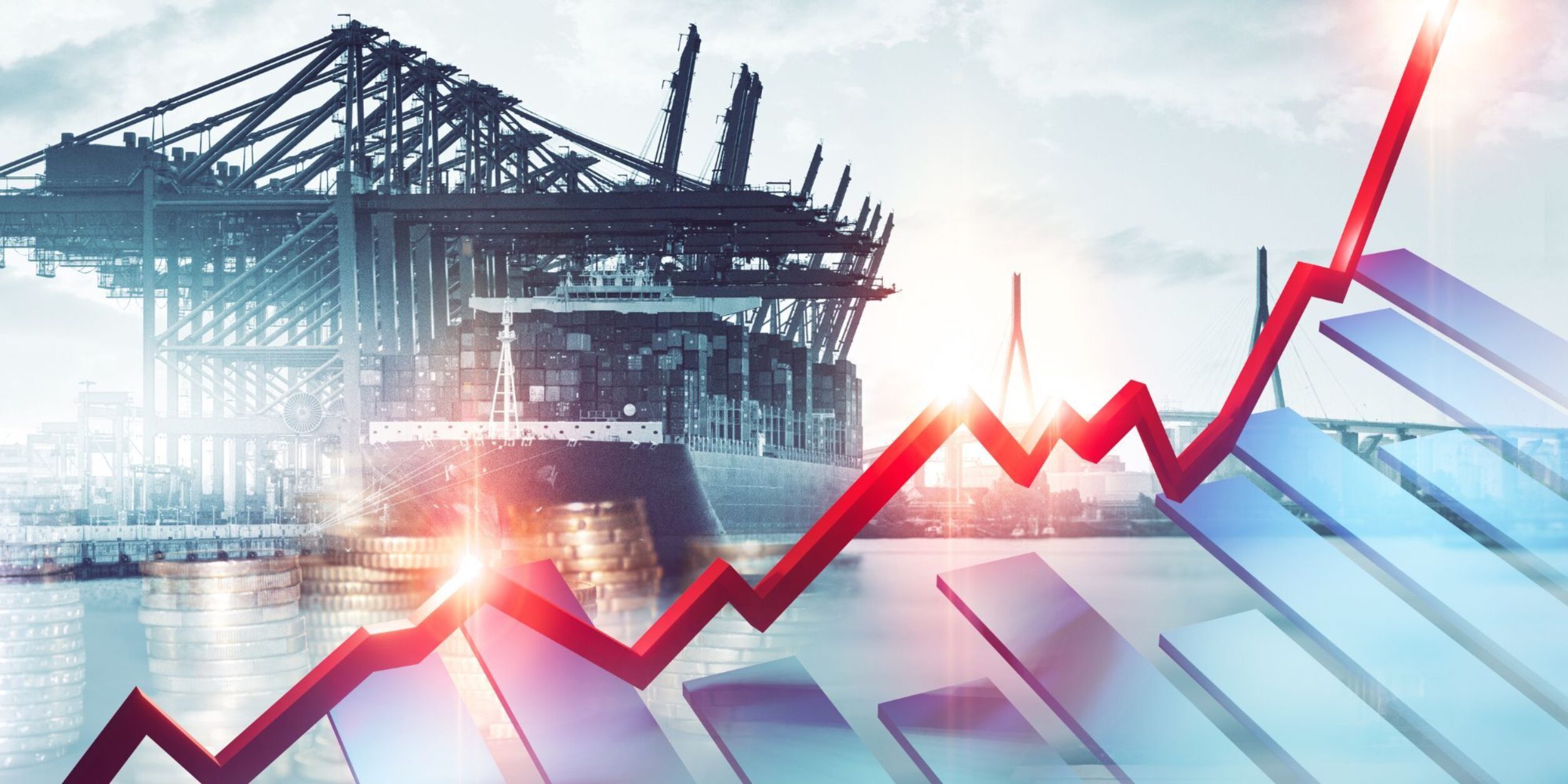 Export, Hafen, Kurve nach oben