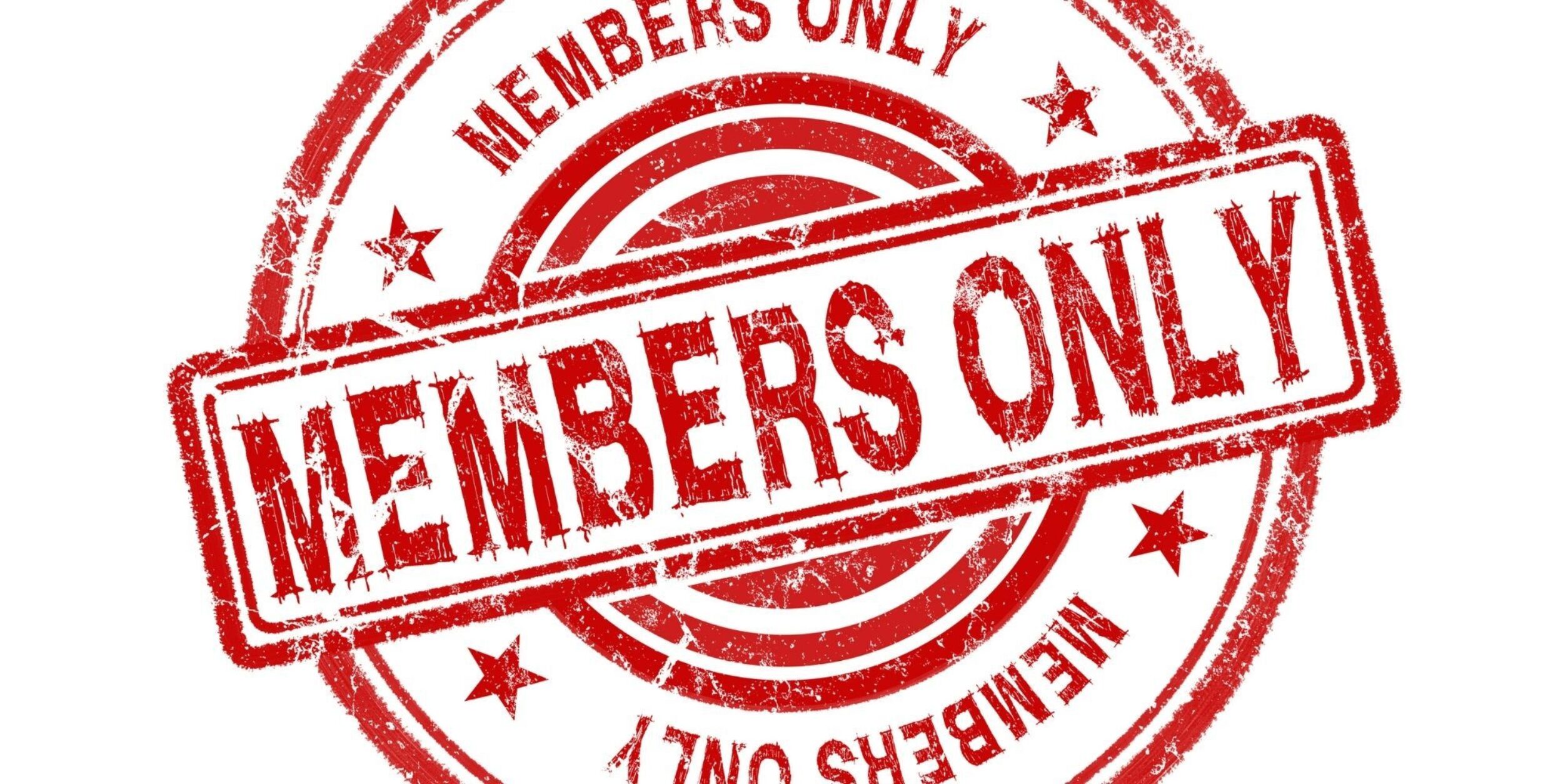 Stempel in rot "members only"