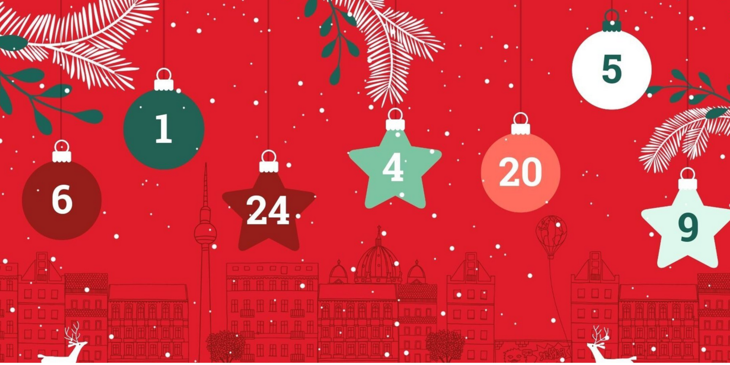 Kalender, weihnachtlich, rot