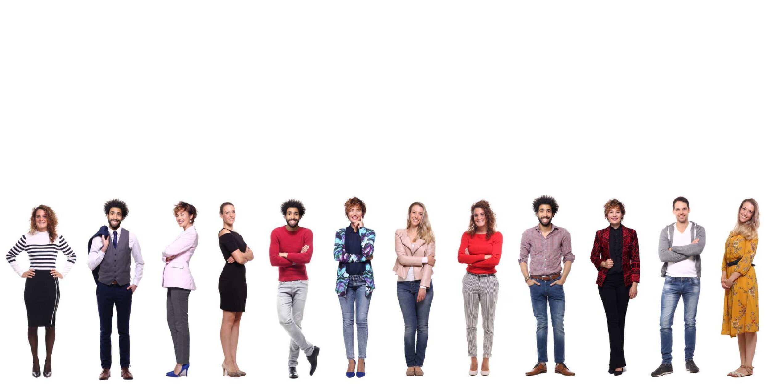 Menschen in einer Reihe