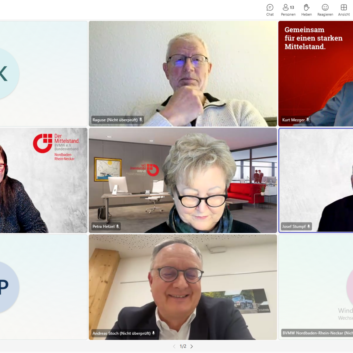 Teilnehmer im Austausch mit Herrn Stoch