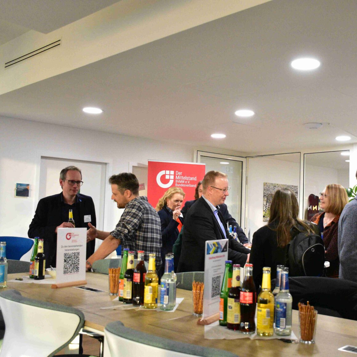 Blick auf das Networking der Teilnehmer