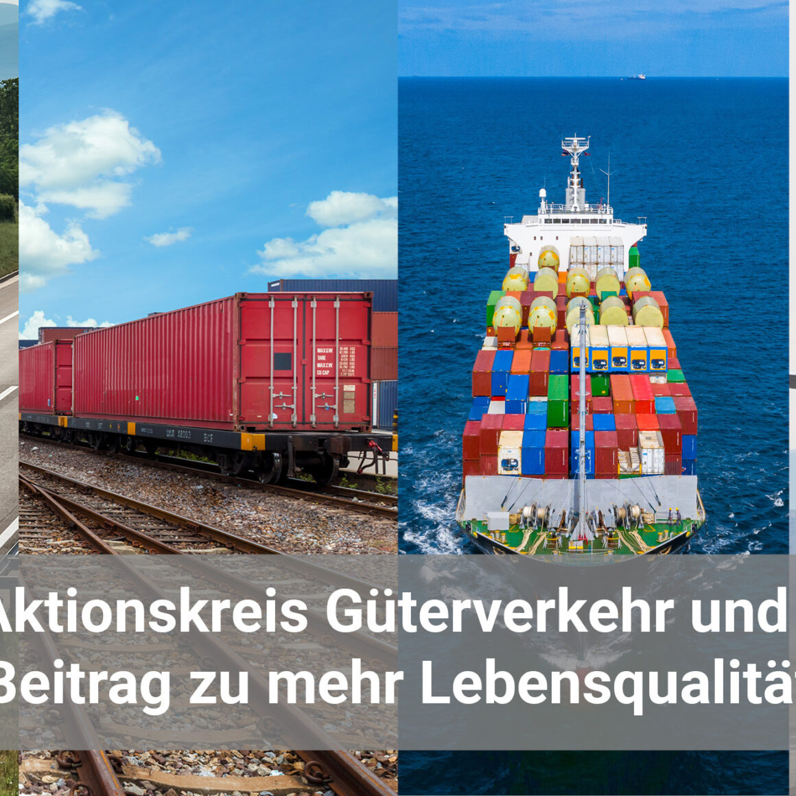Banner BVMW Aktionskreis Güterverkehr und Logistik "Beitrag für mehr Lebensqualität"
