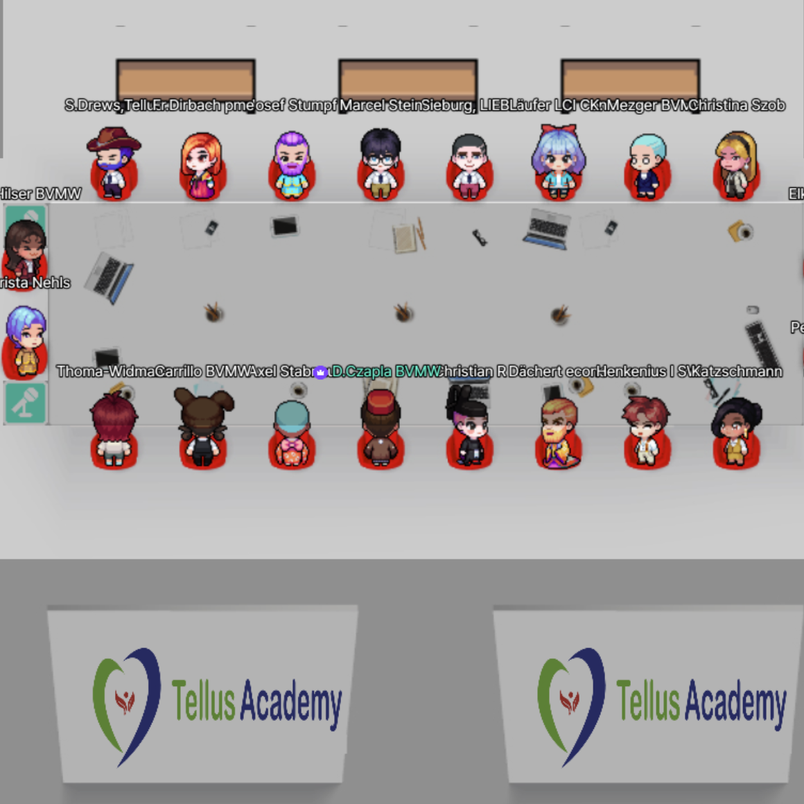 Blick auf die Teilnehmer in der Plattform ZEP