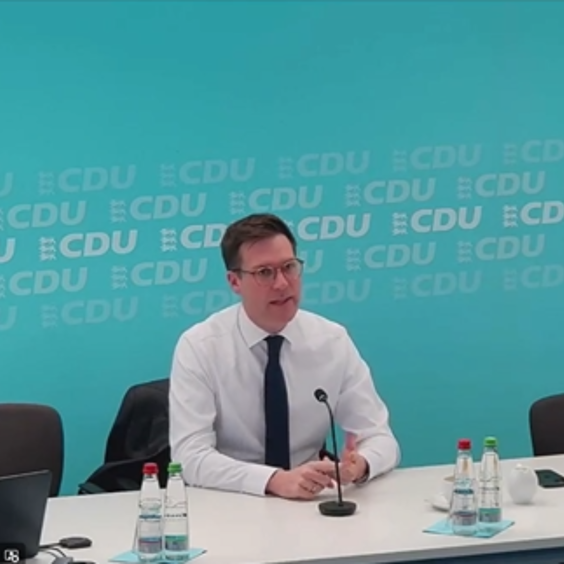 Manuel Hagel, beim Online-PolitikTalk des BVMW Baden-Württemberg im Rahmen der Lantagswahl