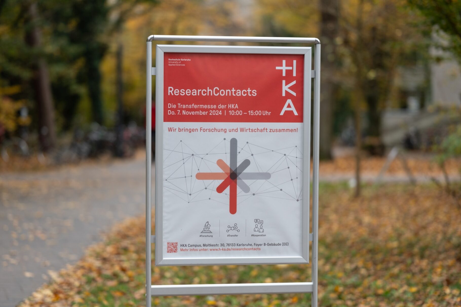 blick auf das Veranstaltungsschild