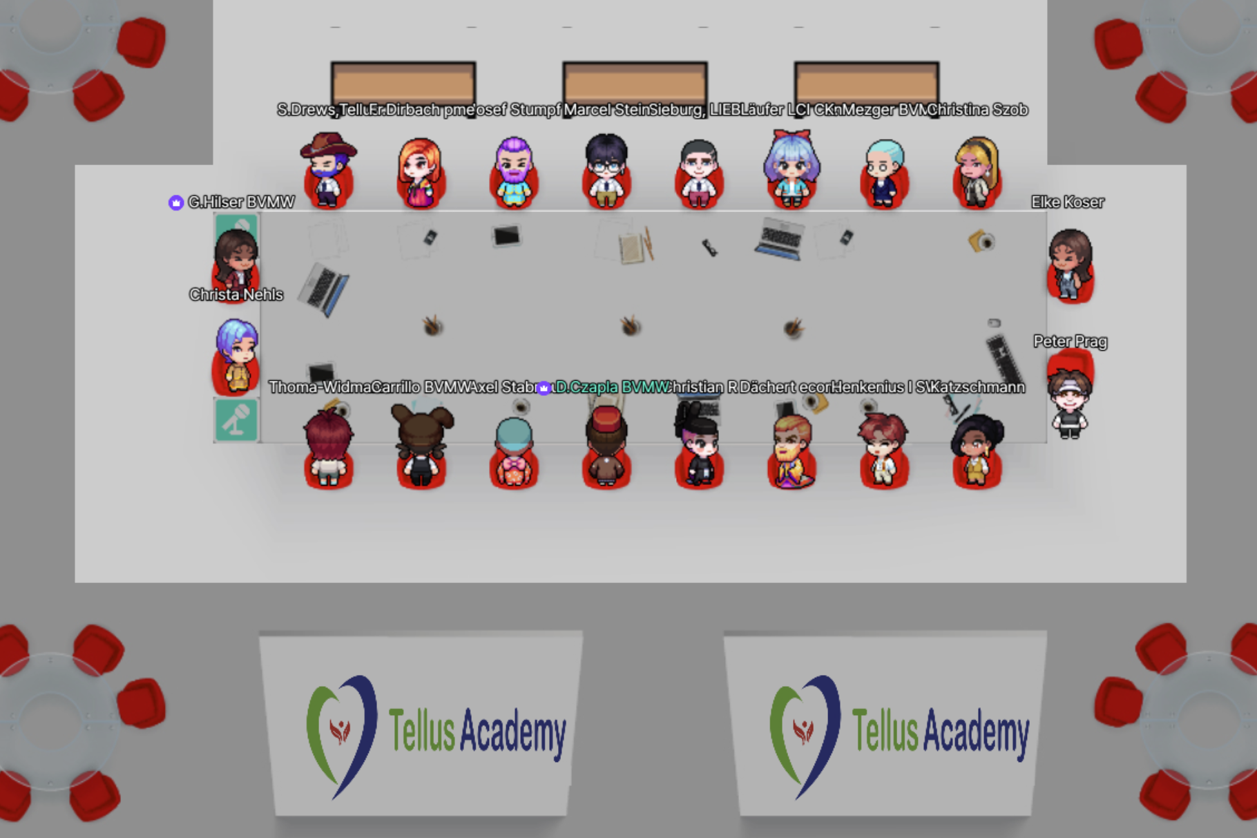 Blick auf die Teilnehmer in der Plattform ZEP