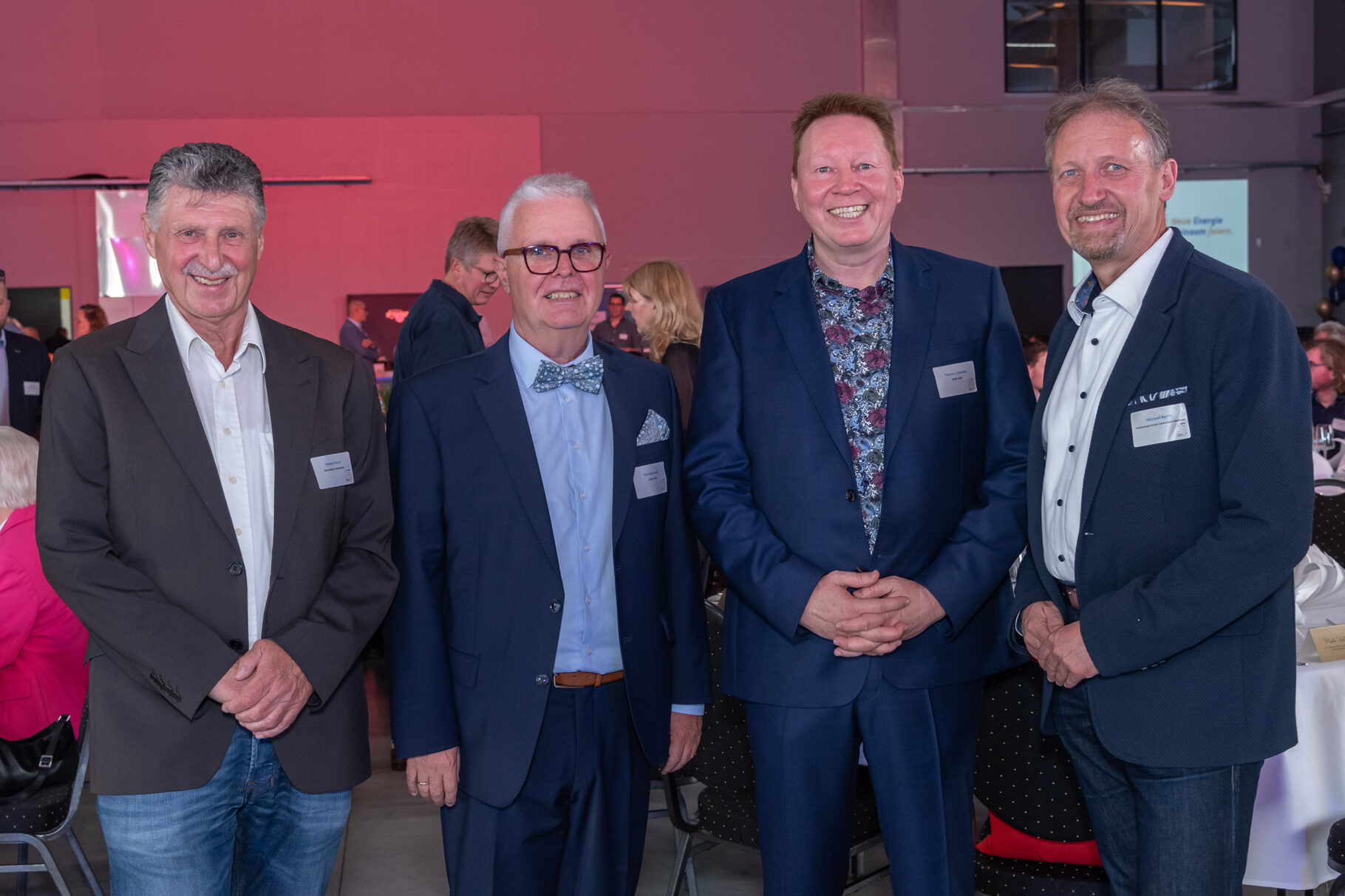 Von links nach rechts: Herbert Knoll, Ortsbürgermeister von Lambsheim, Michael Wahl und Torsten Szielasko, Geschäftsführer der GAIA mbH, sowie Michael Reith, Bürgermeister der Verbandsgemeinde Lambsheim-Heßheim.