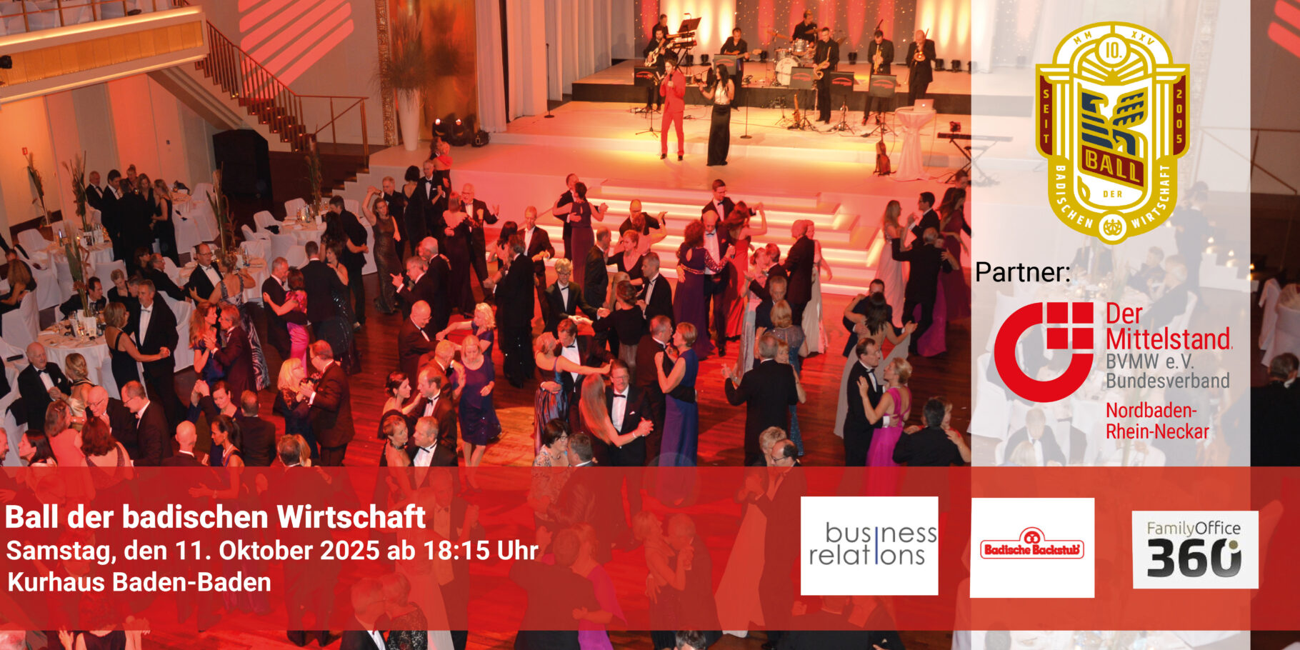 Veranstaltungsbanner zum Ball der badischen Wirtschaft