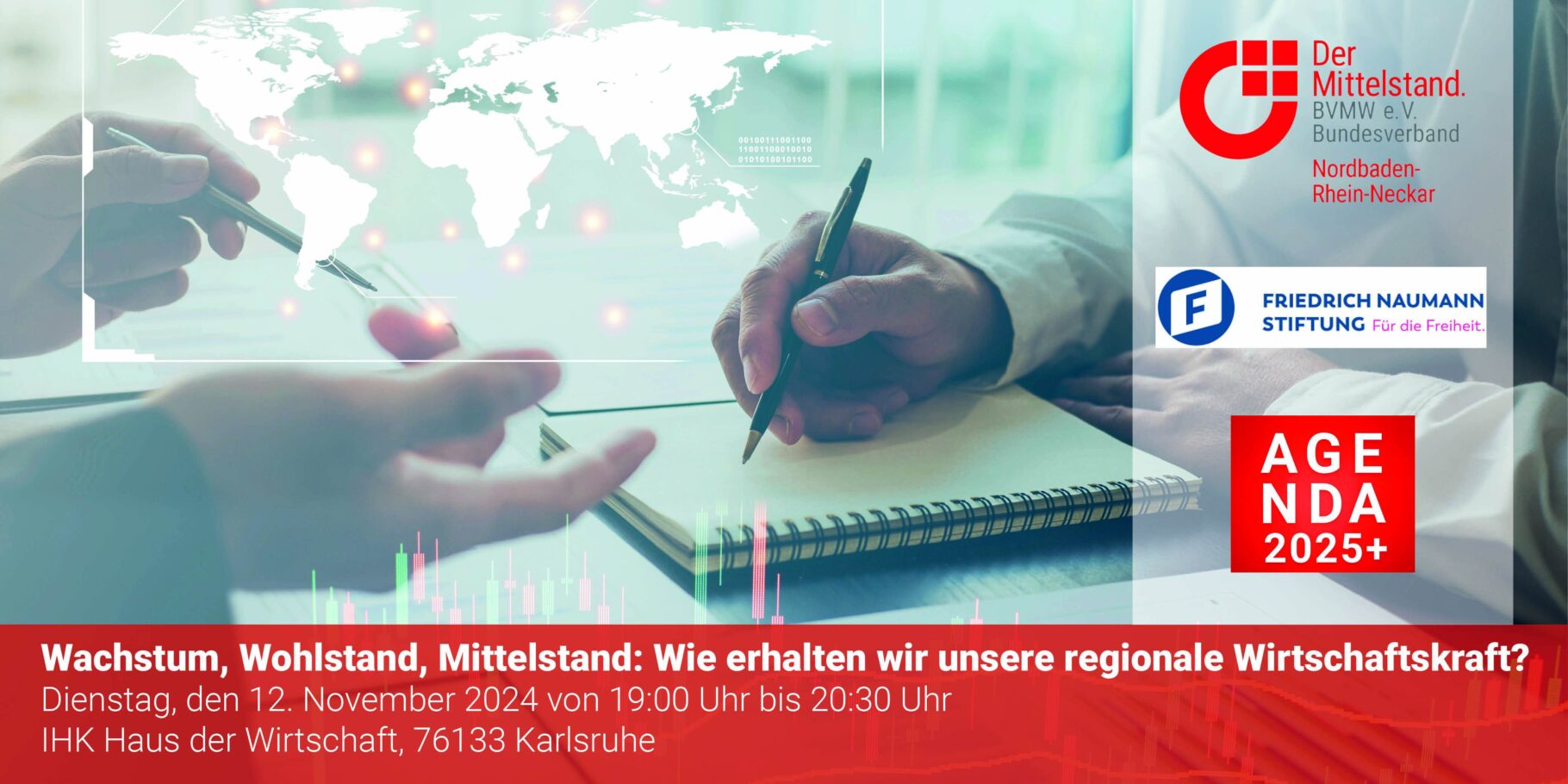 Banner zur Veranstaltung Wachstum, Wohlstand, Mittelstand