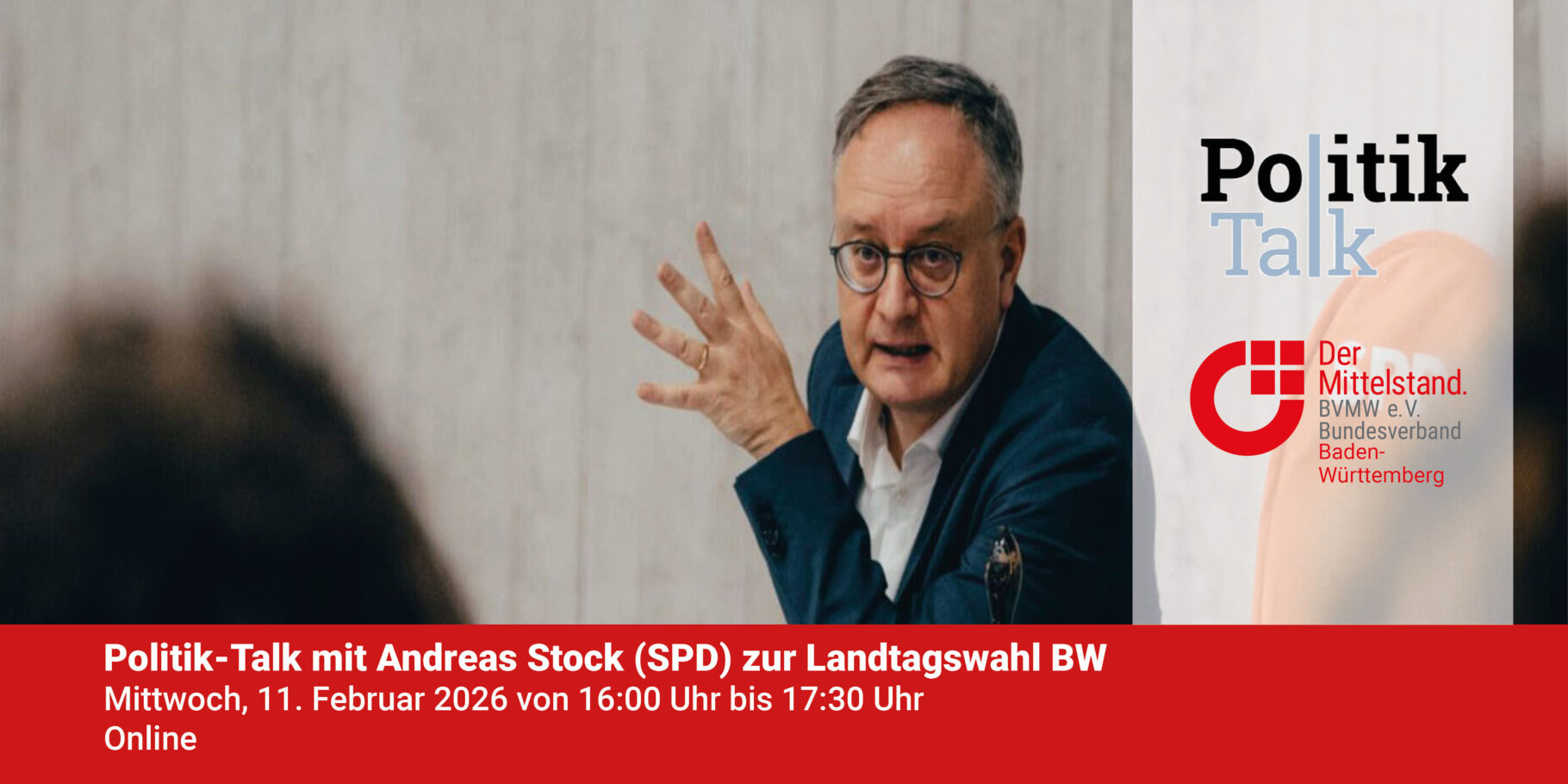 Politik-Talk mit Andreas Stoch (SPD) zur Landtagswahl BW