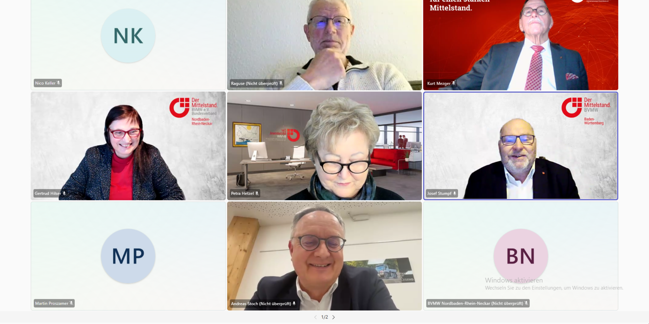 Teilnehmer im Austausch mit Herrn Stoch