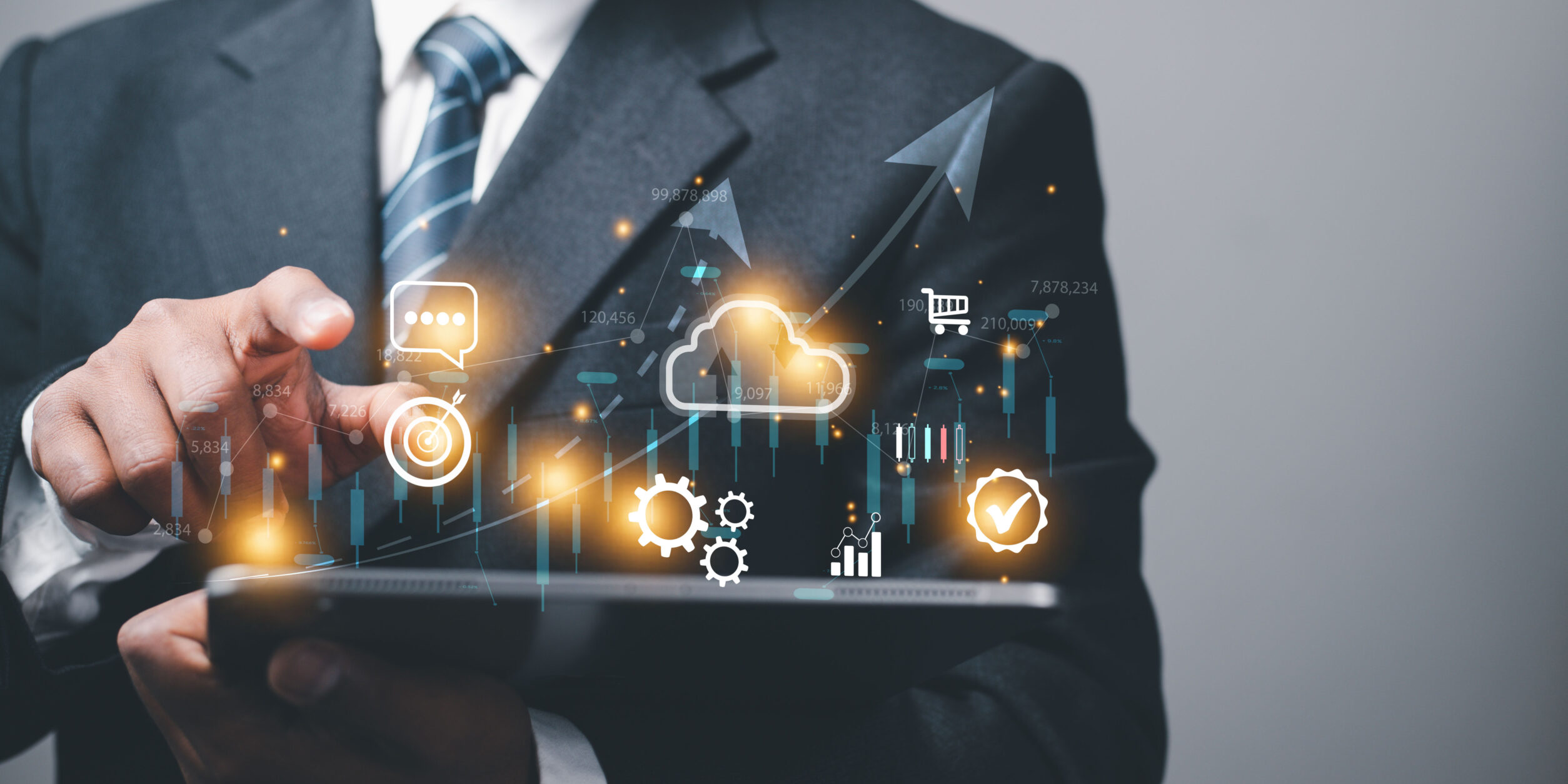 Geschäftsmann mit Tablet