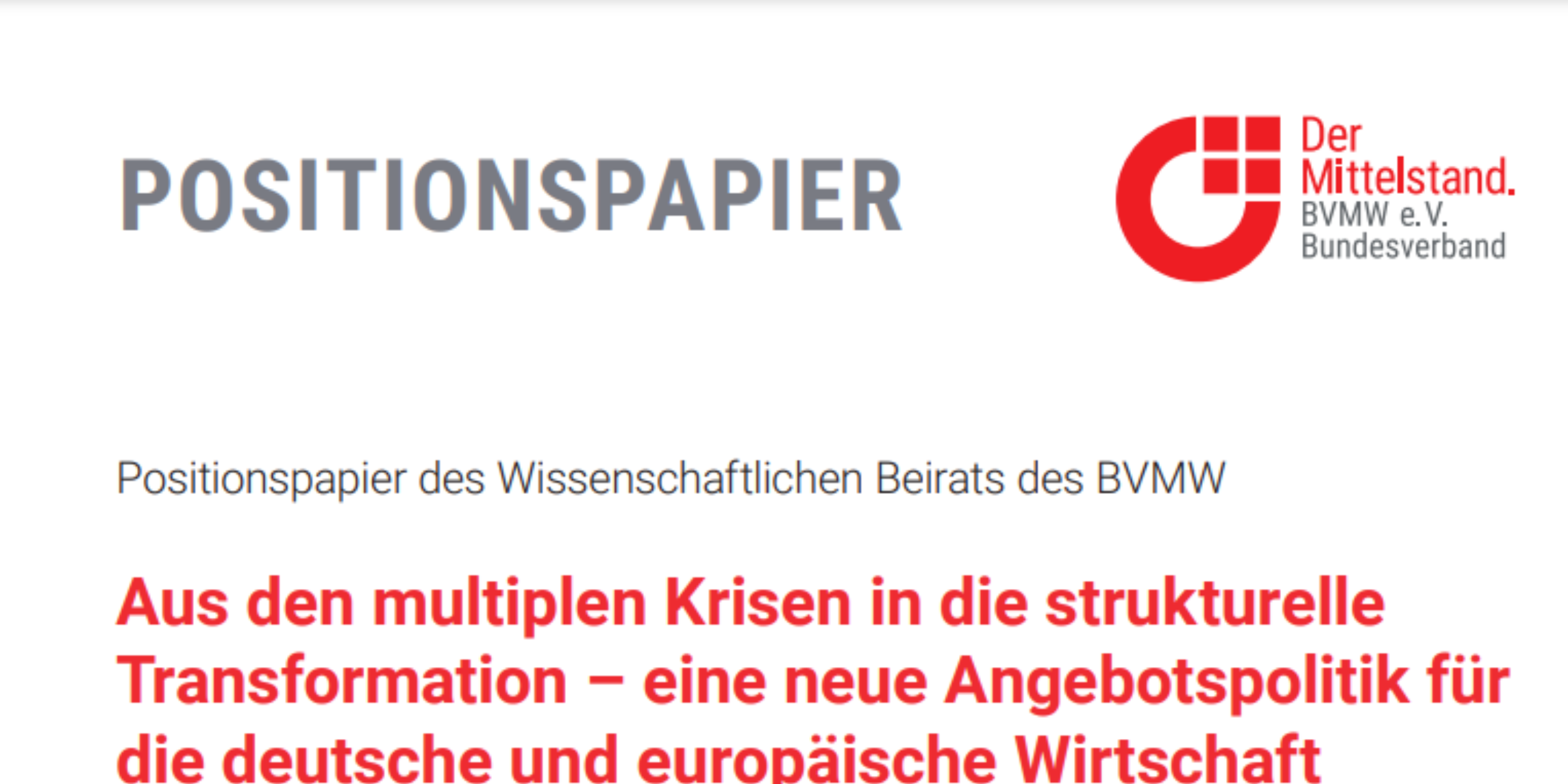 Ausschnitt Positionspapier