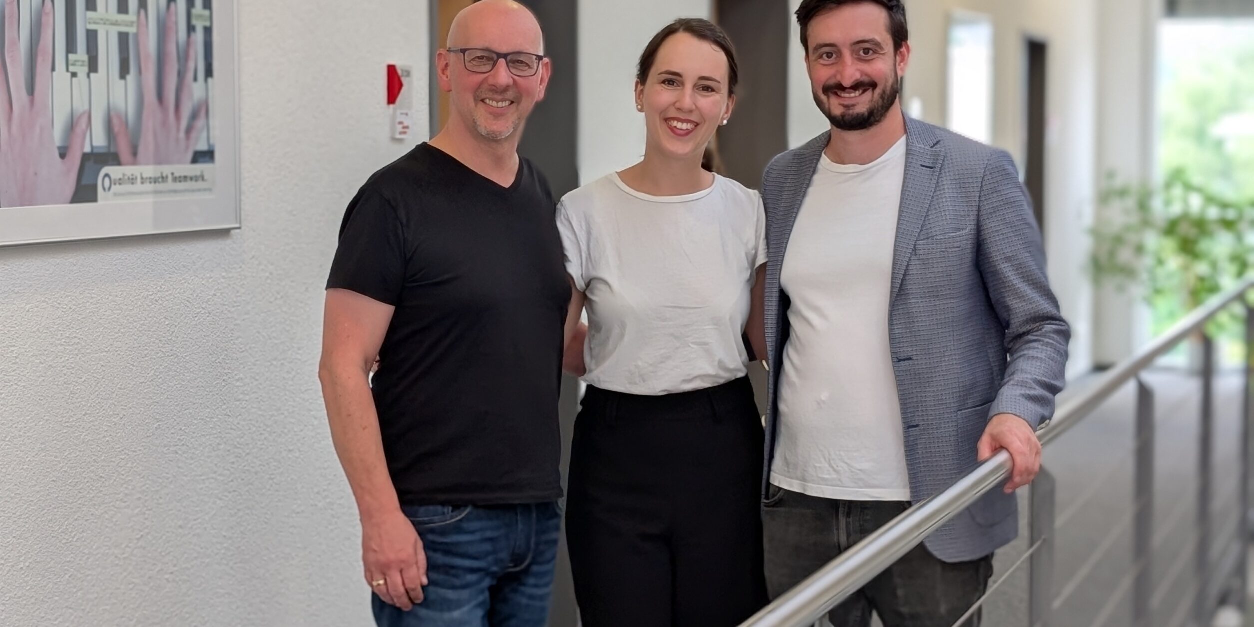 Das Geschäftsführungs-Trio: Sven O. Rimmelspacher, Isabel Pickert, Jonas Voss