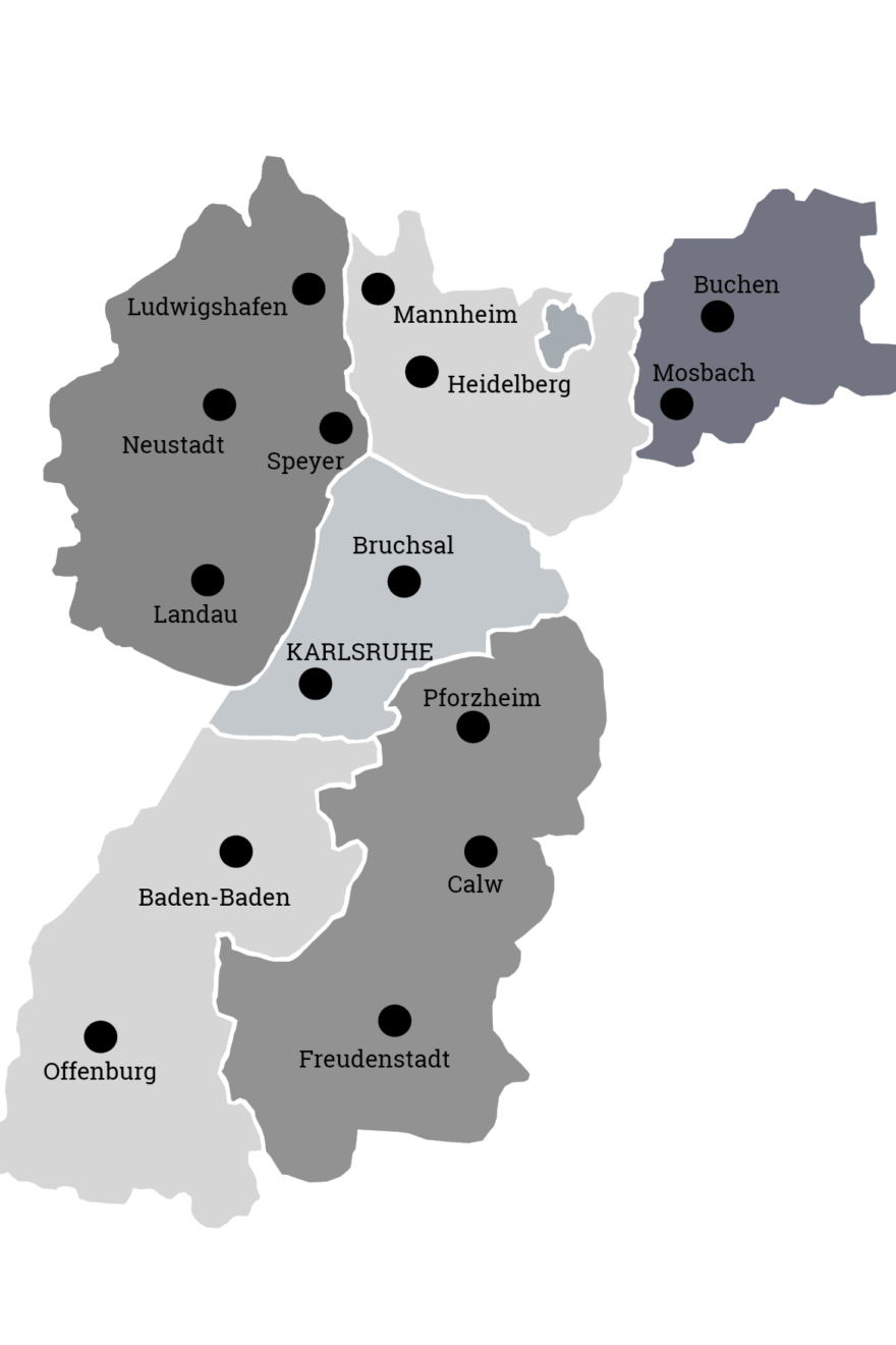 geografische Karte der Wirtschaftsregion