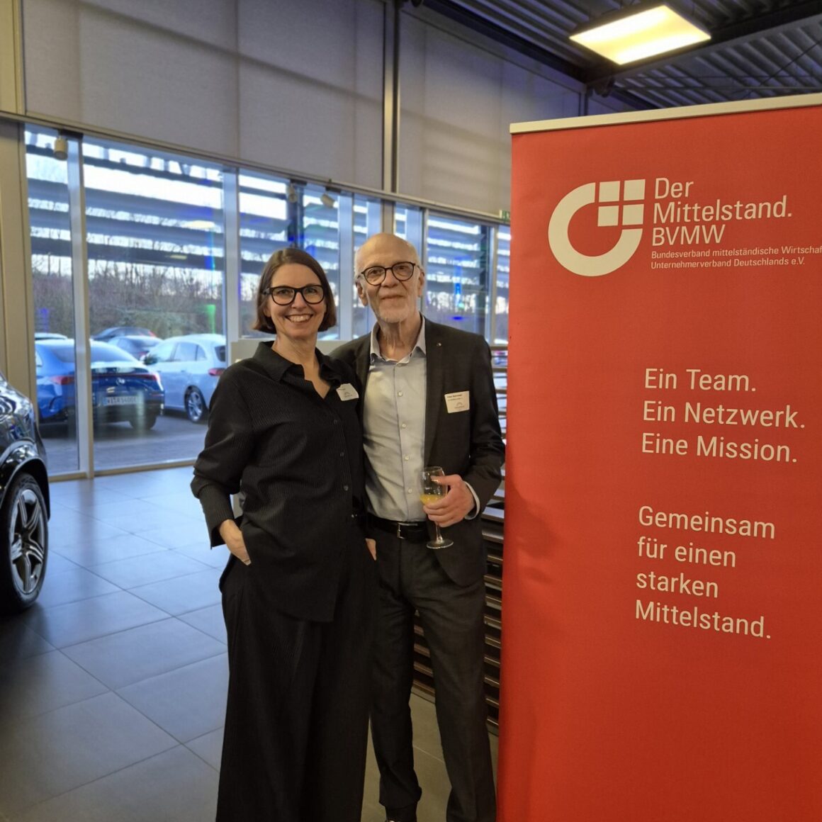 Anja Merl und Peter Dannowski beim Wirtschaaftsforum in Moers