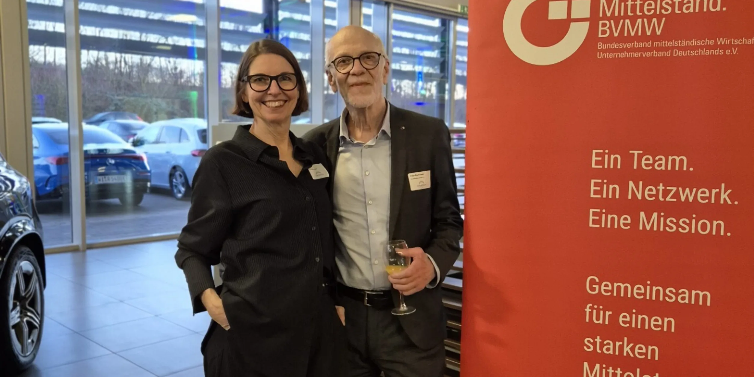 Anja Merl und Peter Dannowski beim Wirtschaaftsforum in Moers