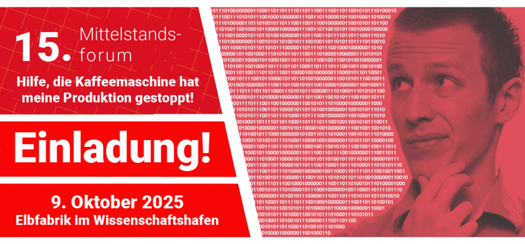 Einladungsflyer zum Mittelstandsforum am 09. Oktober in der Elbfabrik in Magdeburg