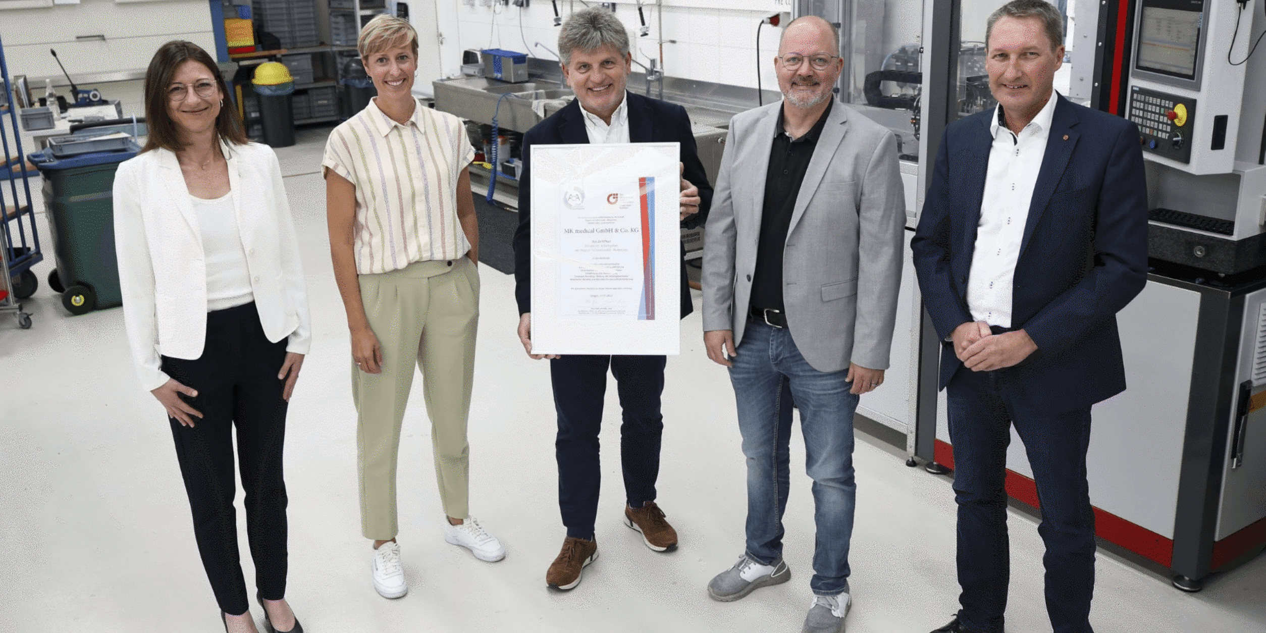 MK medical wird vom BVMW mit dem Zertifikat "Attraktiver Arbeitgeber in der Region Schwarzwald-Bodensee" ausgezeichnet