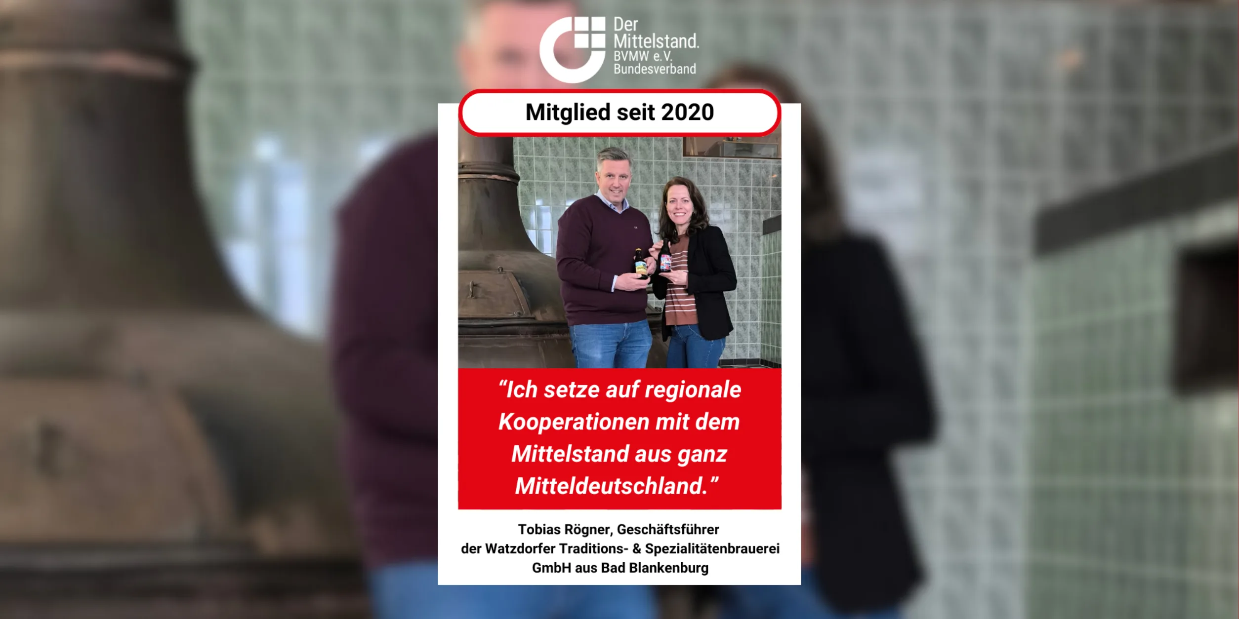 Tobias Rögner, Geschäftsführer der Watzdorfer Erlebnis- und Spezialitätenbrauerei im Gespräch 2025