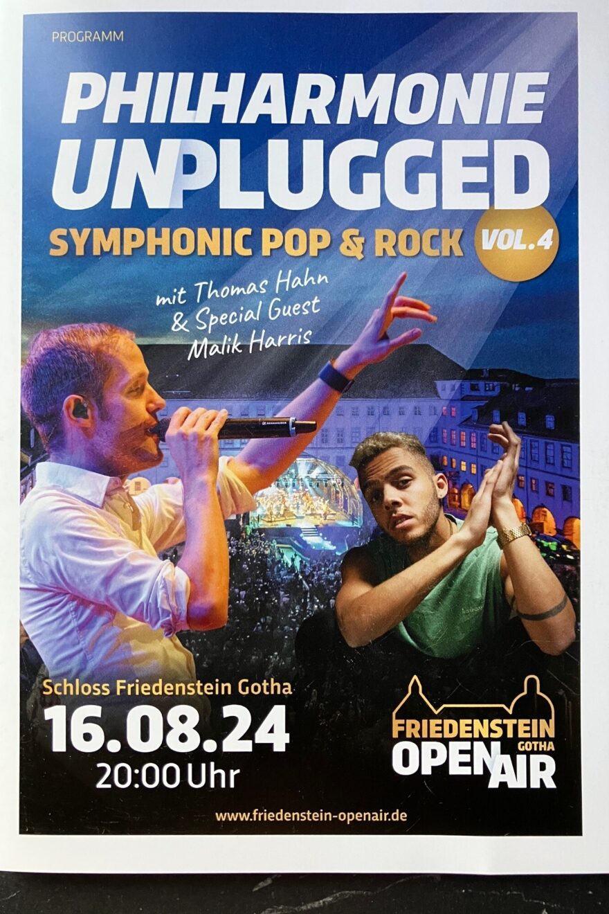 PHILHARMONIE Unplugged - Symphonic Rock & Pop mit Thomas Hahn , Malik Harris und Thüringen Philharmonie Gotha-Eisenach