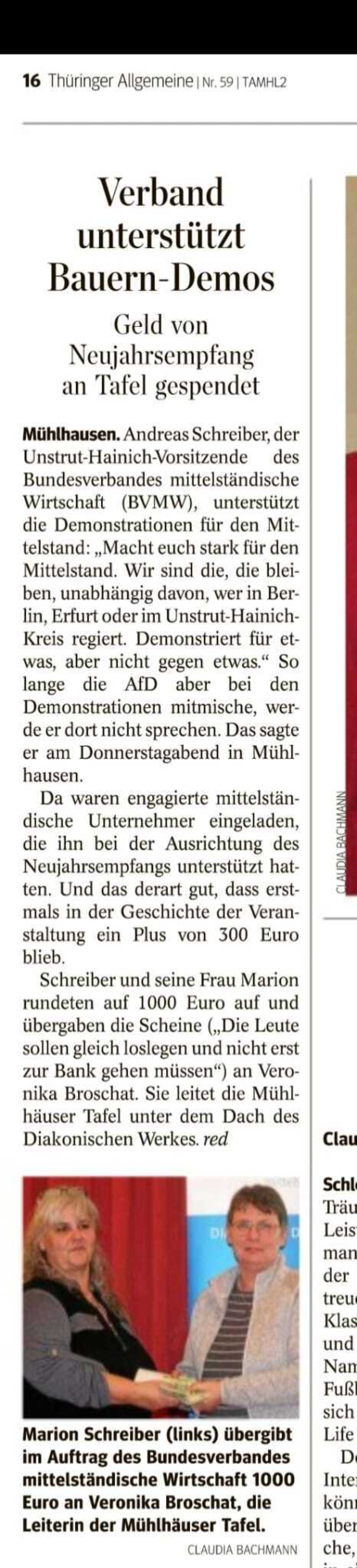 SPENDE Andreas Schreiber