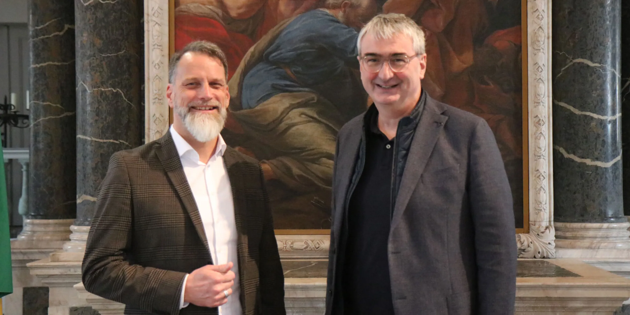 Foto: Bildarchiv LRA Martin Modes
Landrat Marko Wolfram und Matthias Creutzberg