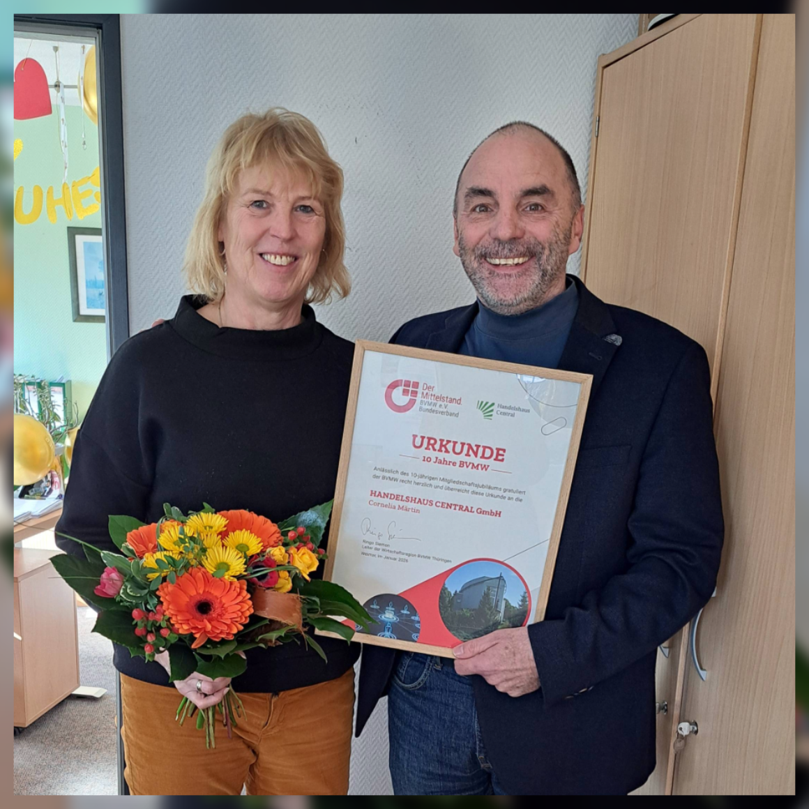 10 Jahre Mitglied Handelshaus Central Weimar Header