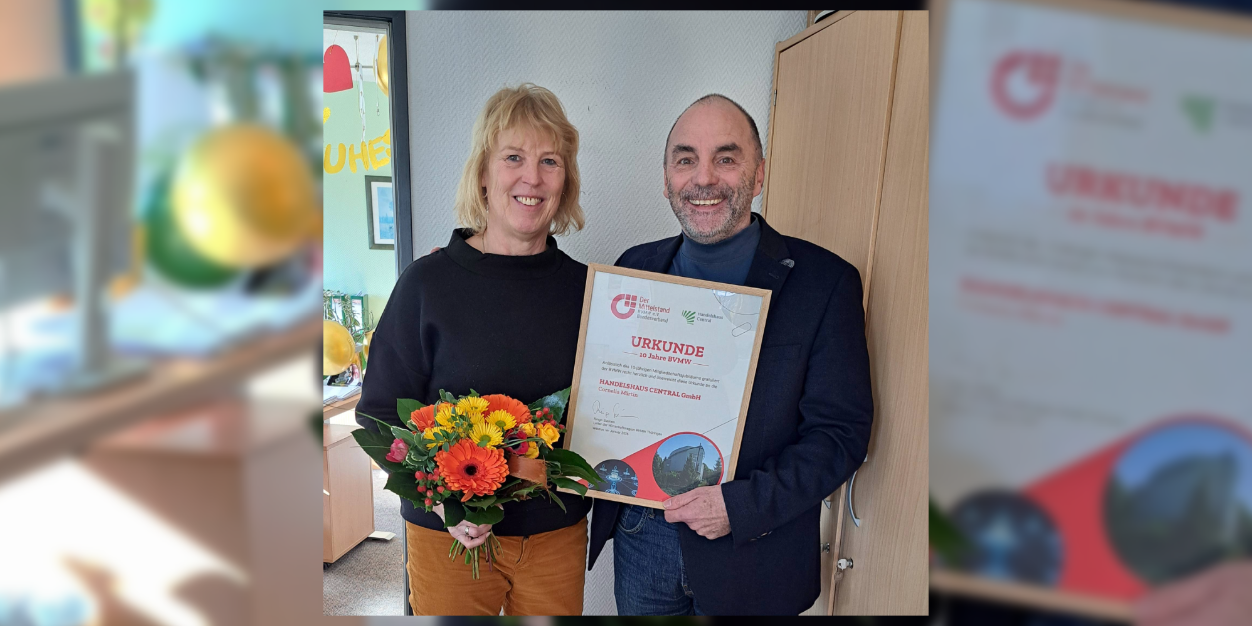 10 Jahre Mitglied Handelshaus Central Weimar Header