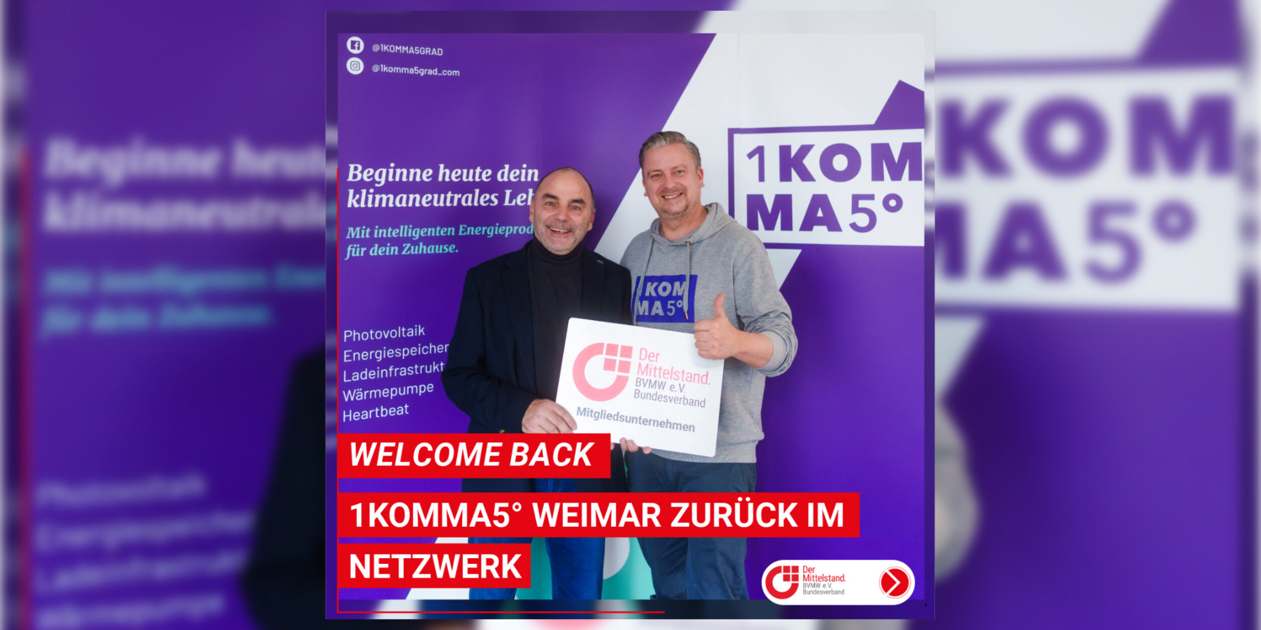 Welcome Back 1 KOMMA5 GRAD Weimar