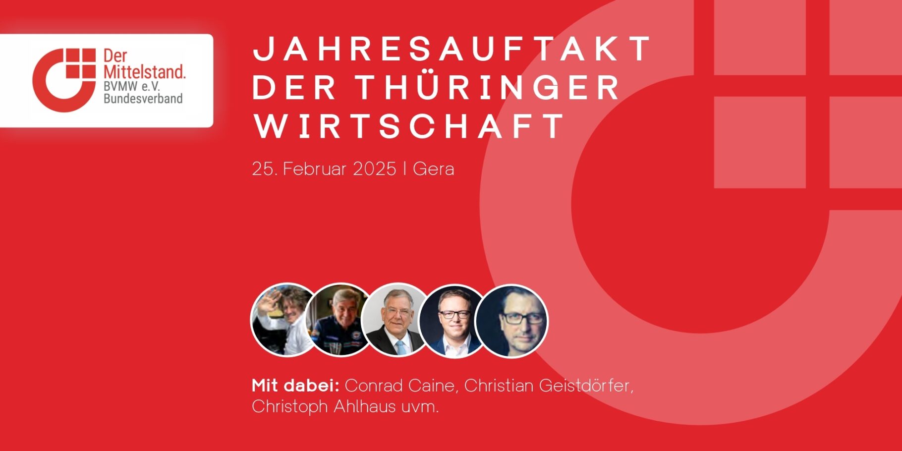Banner Jahresauftakt der Thüringer Wirtschaft 25 02 2025 Gera