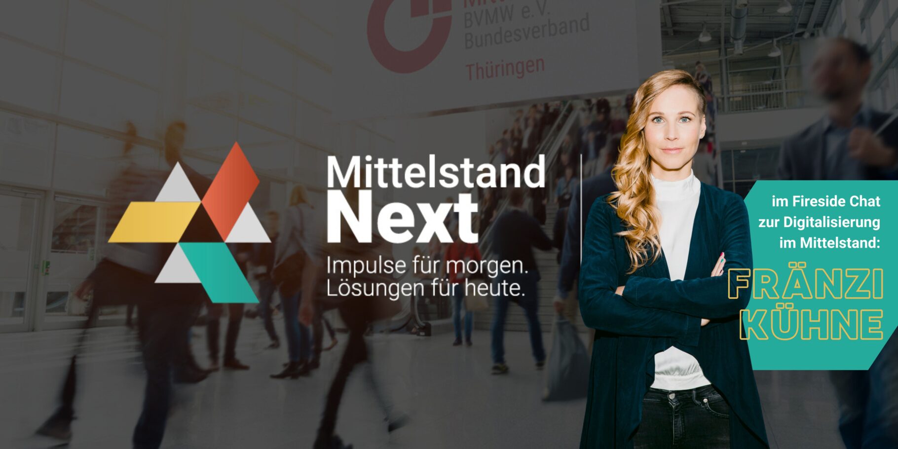 Header mit Speakerin