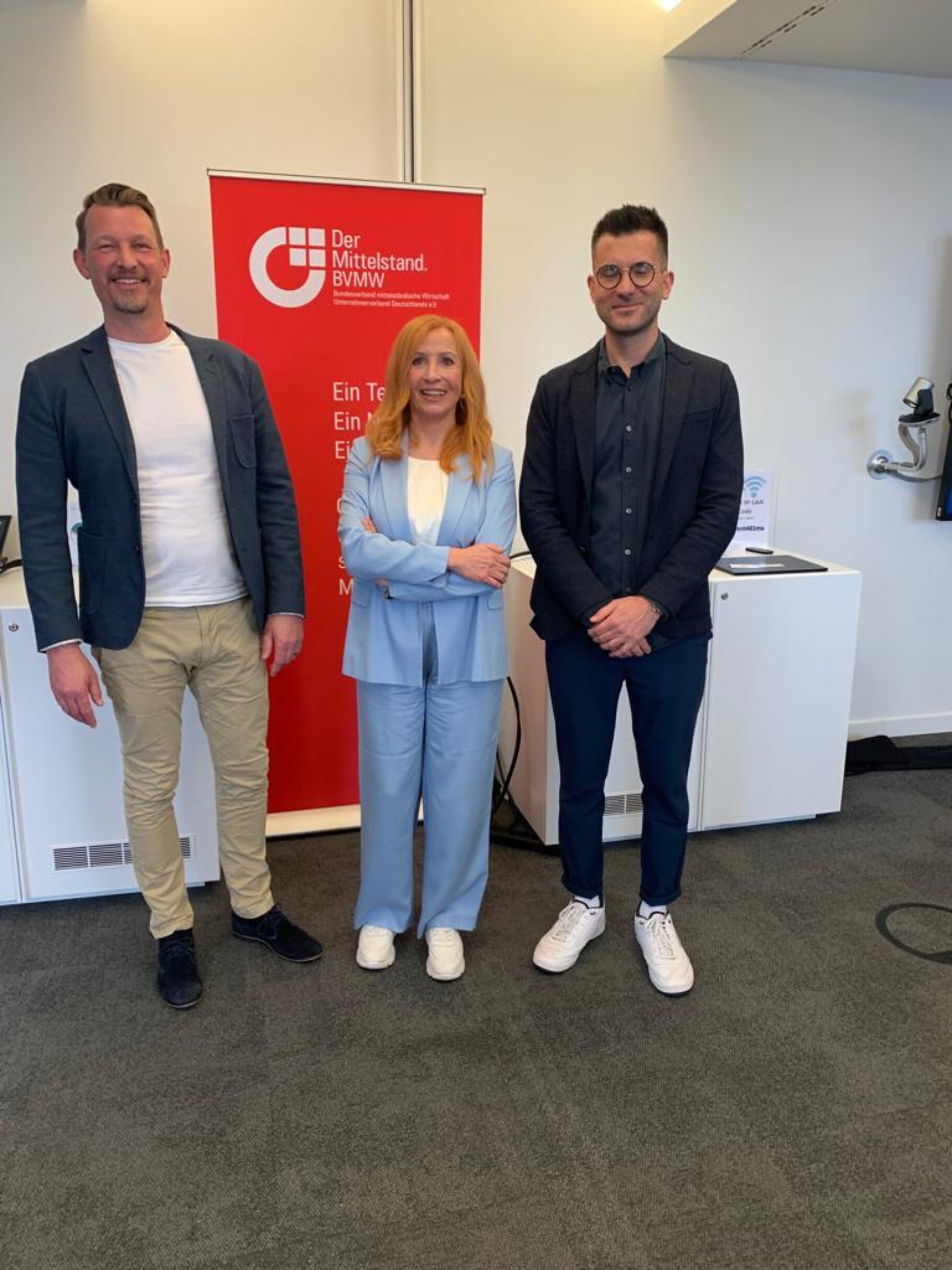 Margit Schmitz mit Marcus Sommer und Stratos Komotoglou