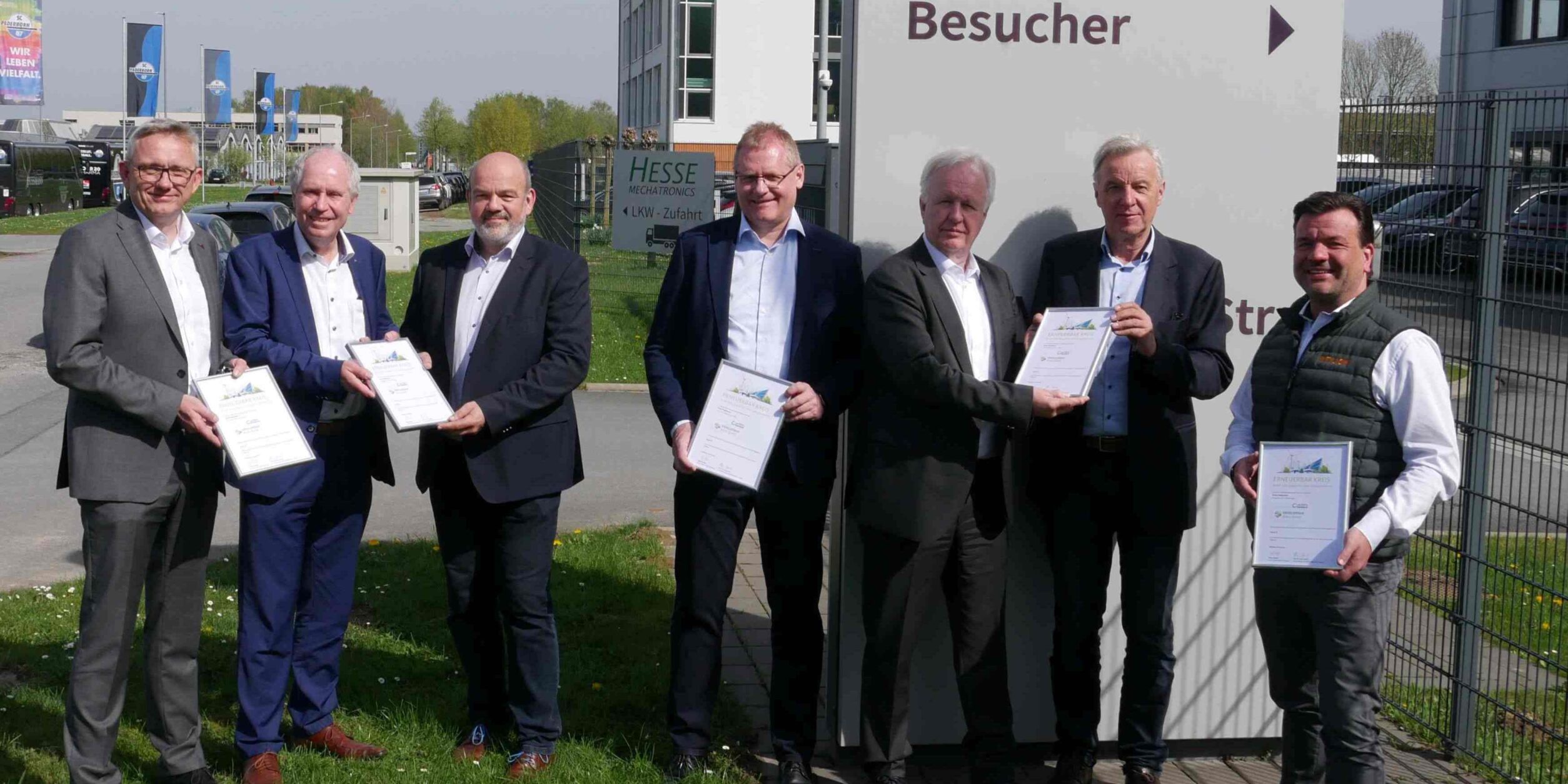 Im April 2024 wurde der Wirtschaft das Zertifikat ERNEUERBAR-KREIS in Gold überreicht