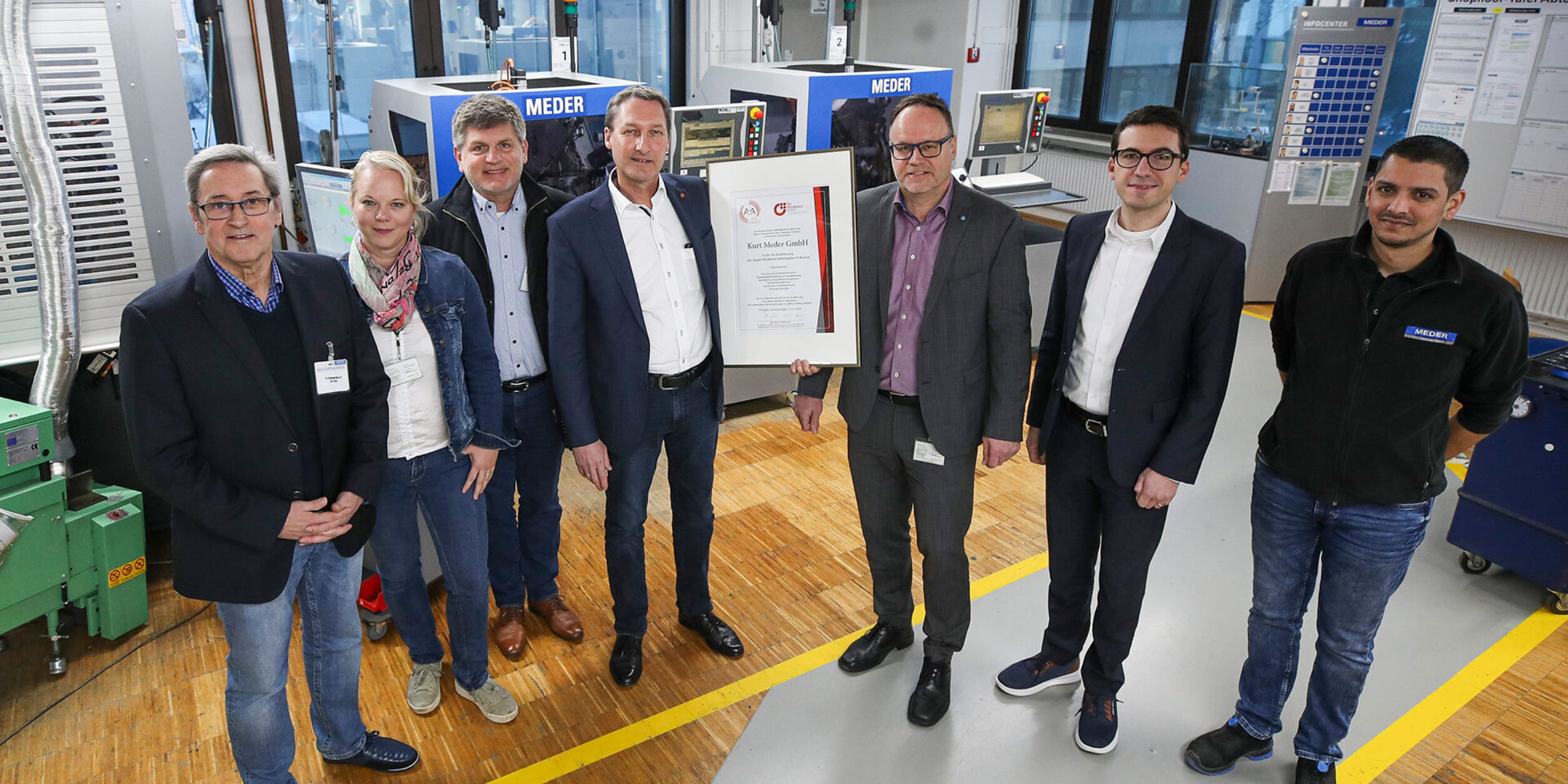 Die Freude ist groß über das erfolgreiche Abschneiden der Kurt Meder GmbH