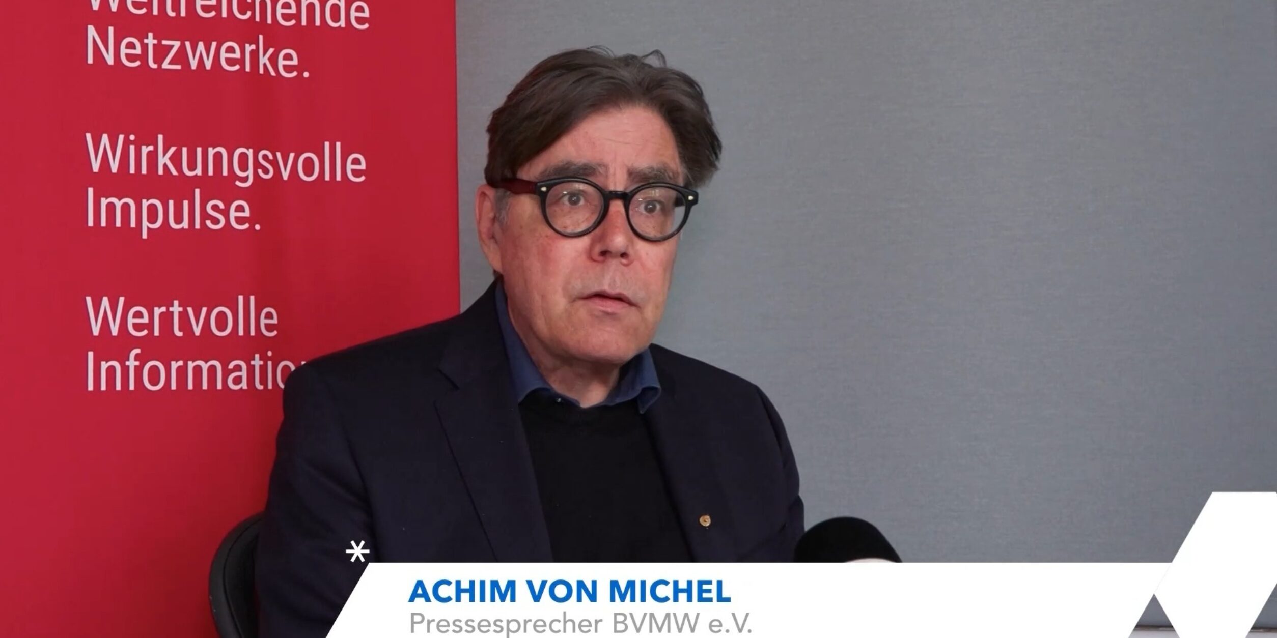 Achim von Michel im Interview mit TV Bayern LIVE (Bild: BVMW).