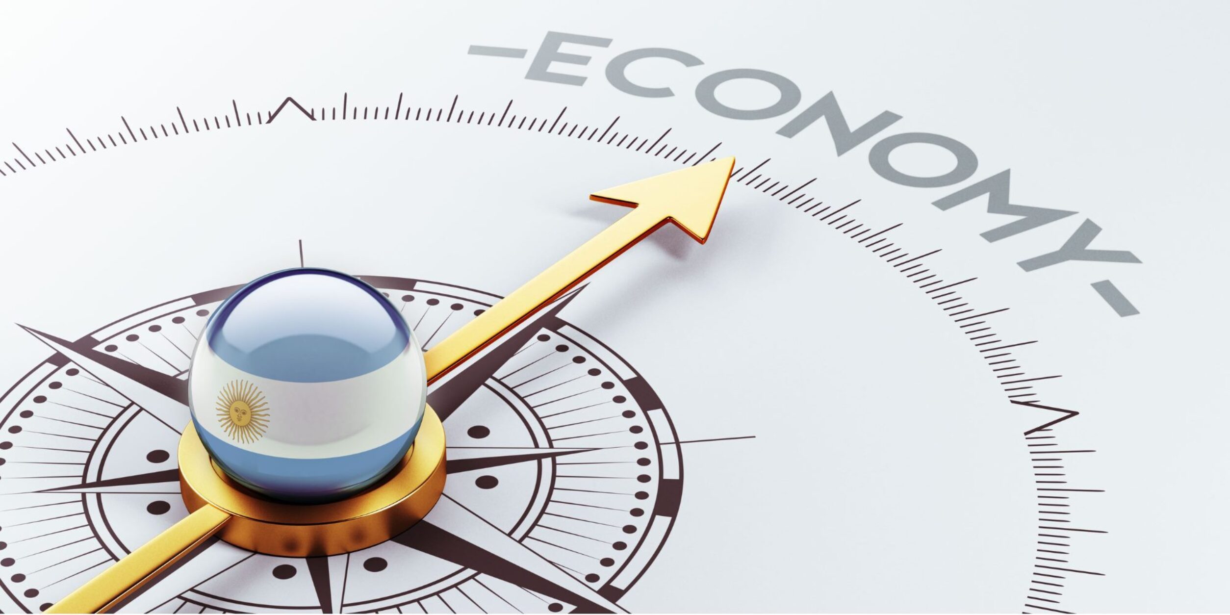 Kompass mit integrierter Argentinienflagge