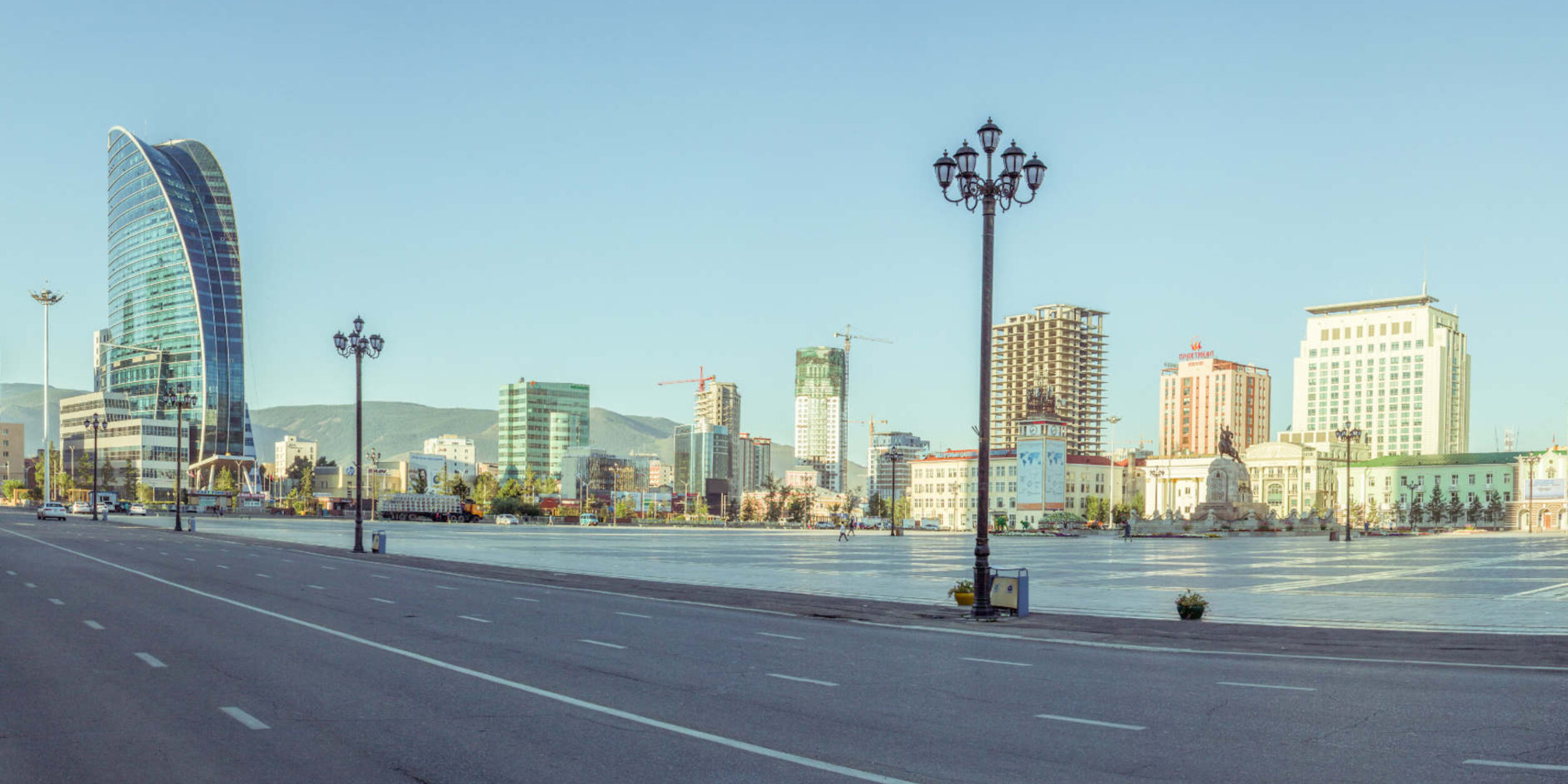 Straßenblick in der Mongolei
