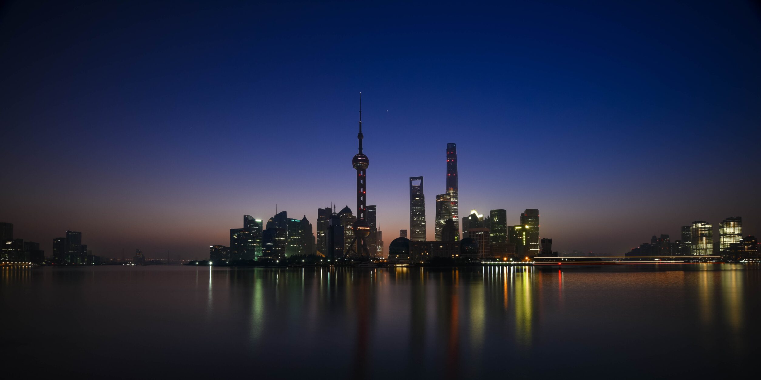 panorama skyline von shanghai