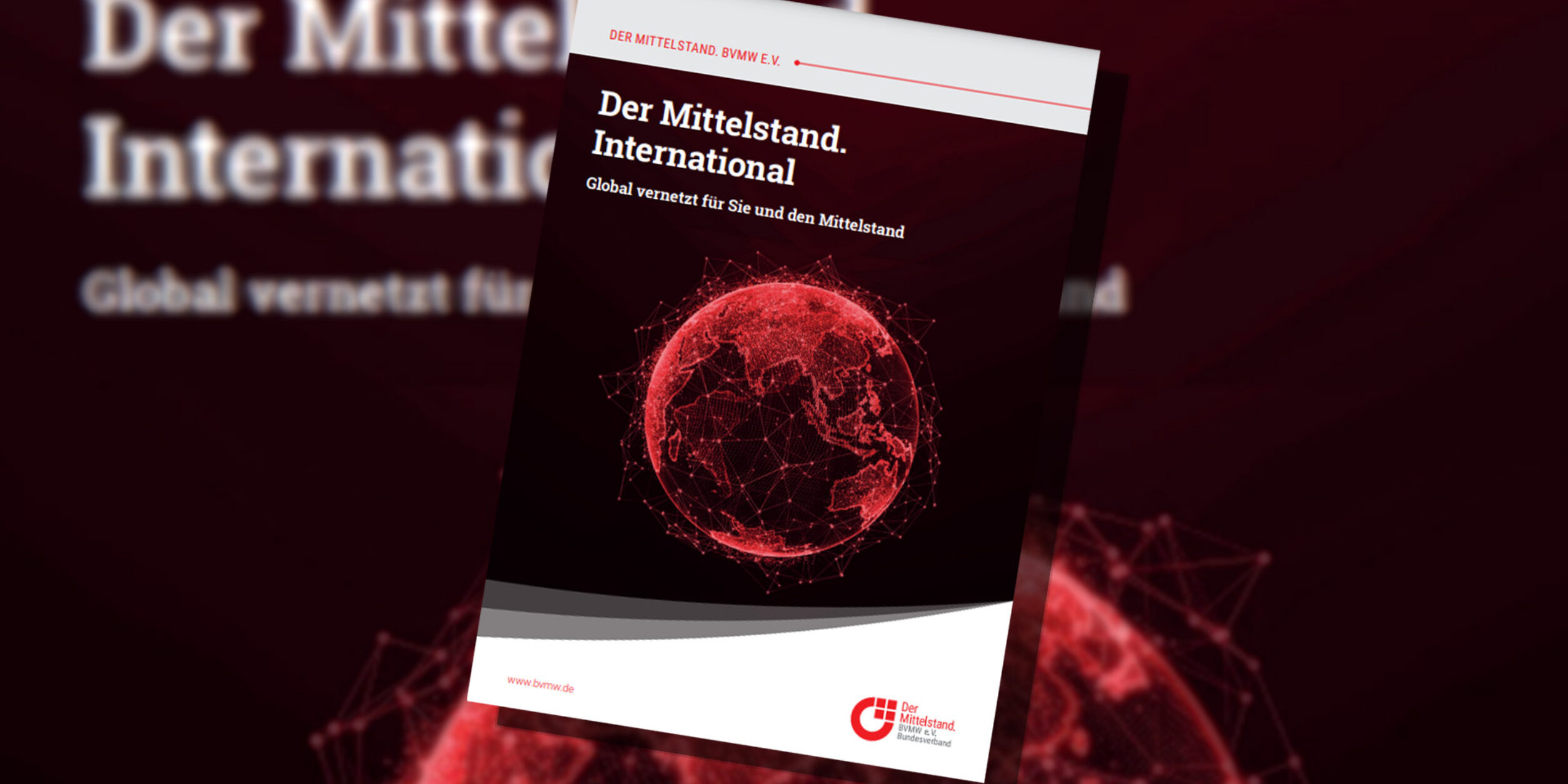 Mockup der Broschüre „Der Mittelstand. International“