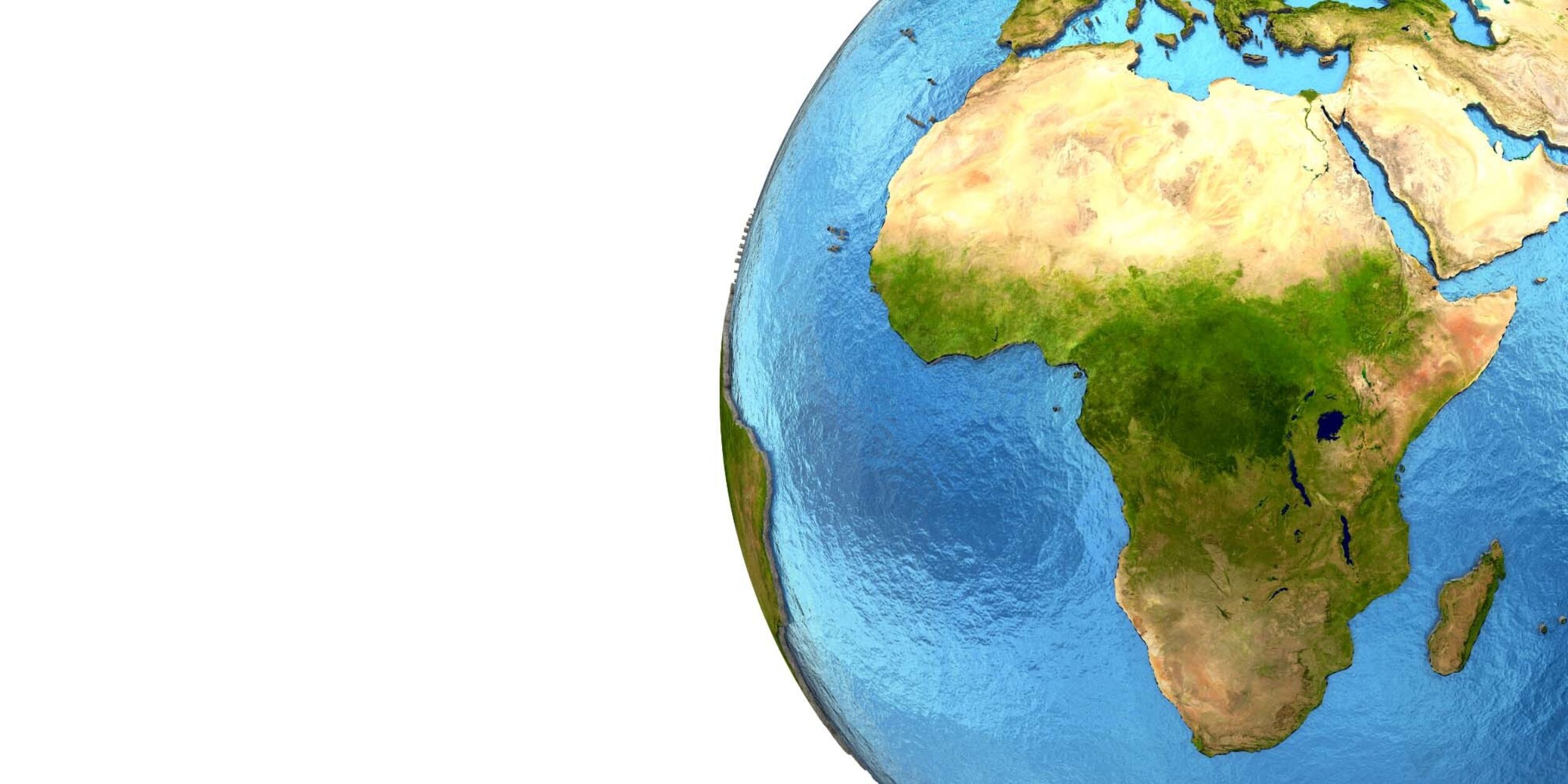 Afrika auf der Weltkugel