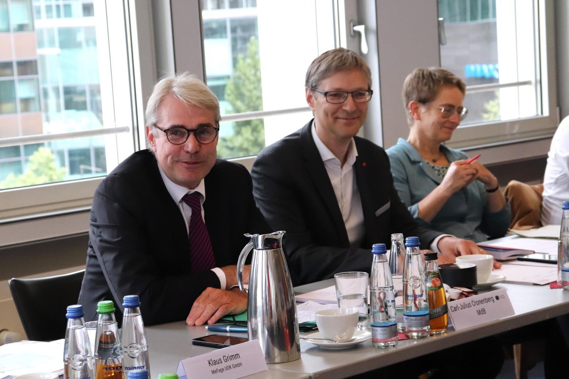 Carl-Julius Cronenberg, Reinhold von Ungern-Sternberg & Dr. Ulrike Hornung bei der Sitzung der BVMW-Kommission Außenwirtschaft
