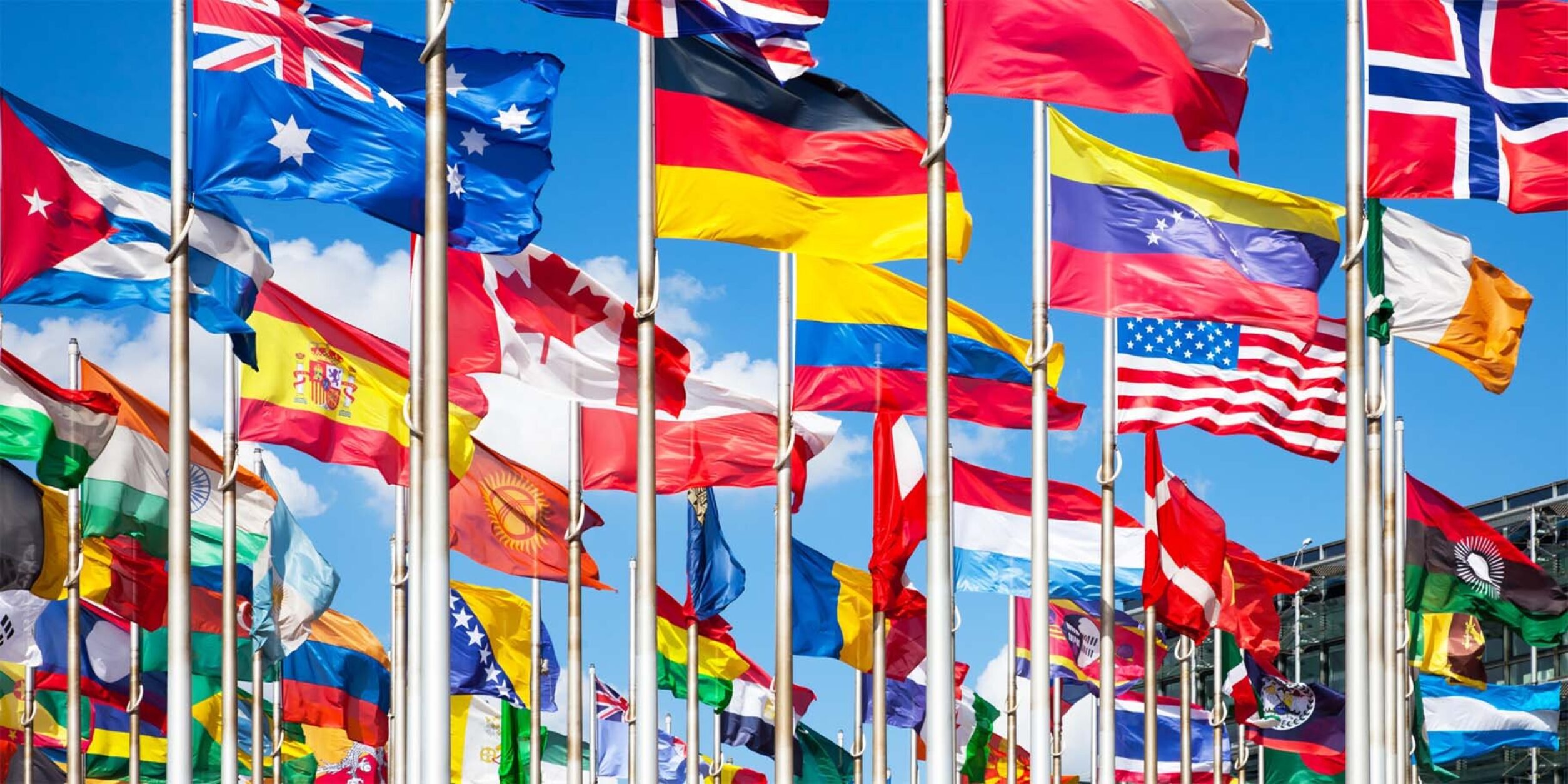 Außenwirtschaft - internationale Flaggen