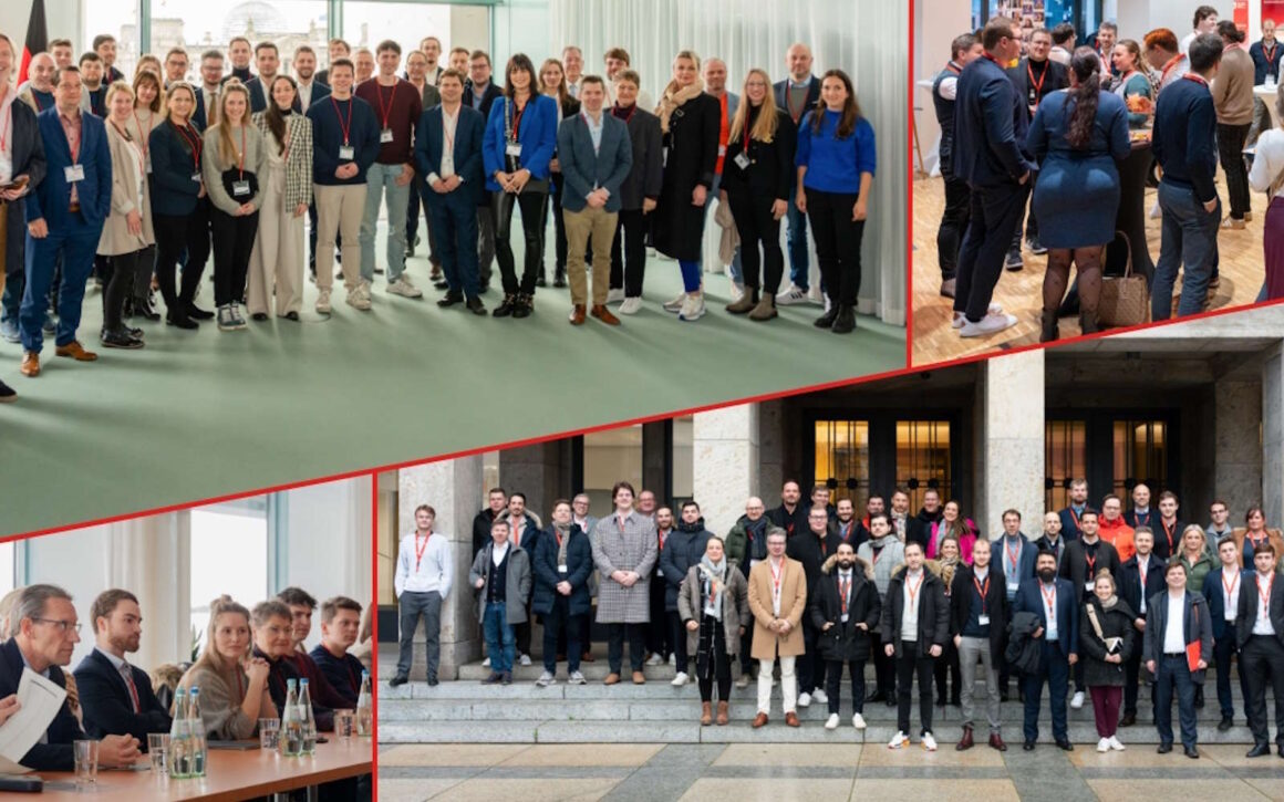 Collage aus den Eindrücken der letzten Veranstaltung Jung. Vernetzt. Mittelstand.