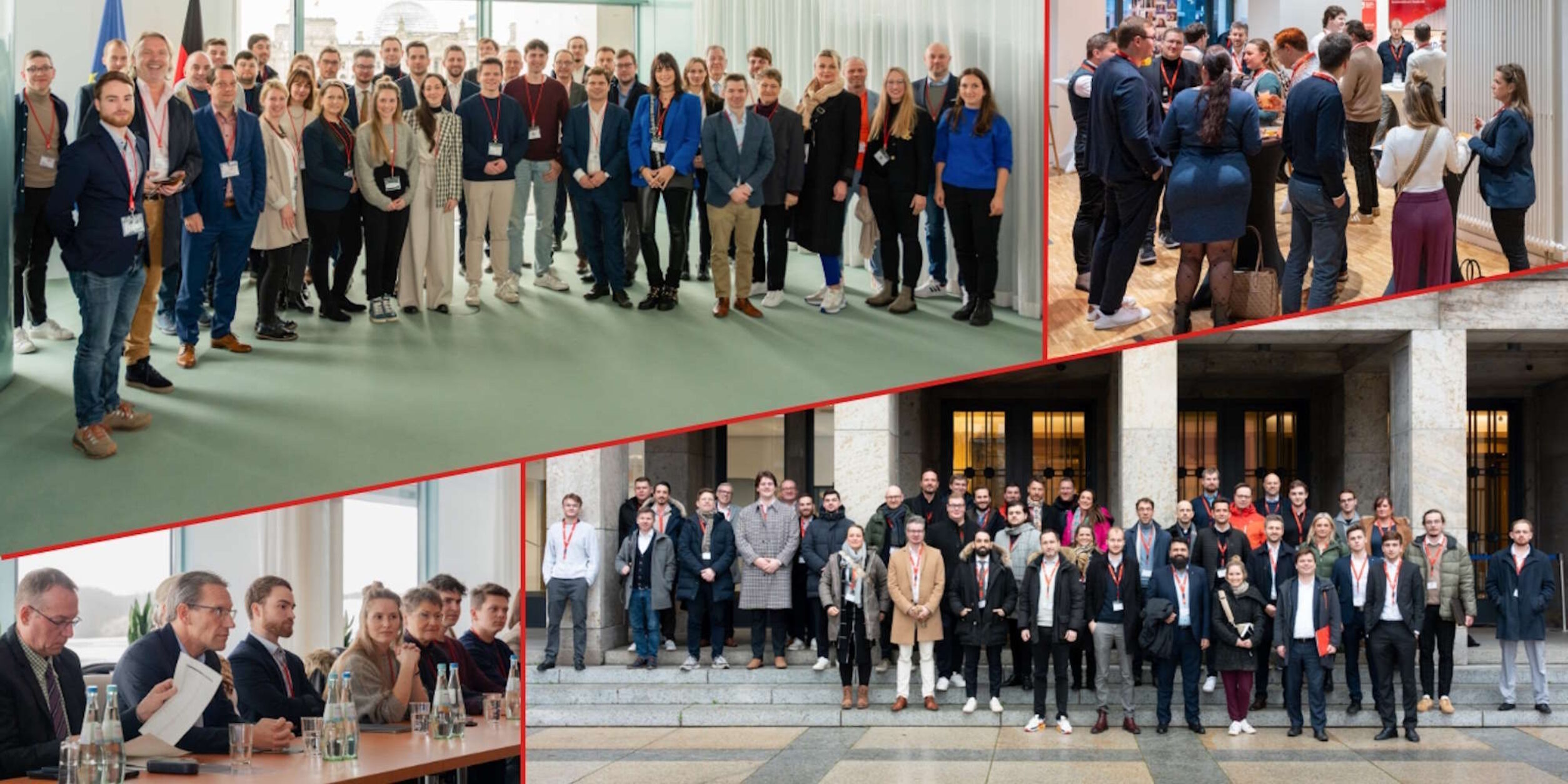 Collage aus den Eindrücken der letzten Veranstaltung Jung. Vernetzt. Mittelstand.